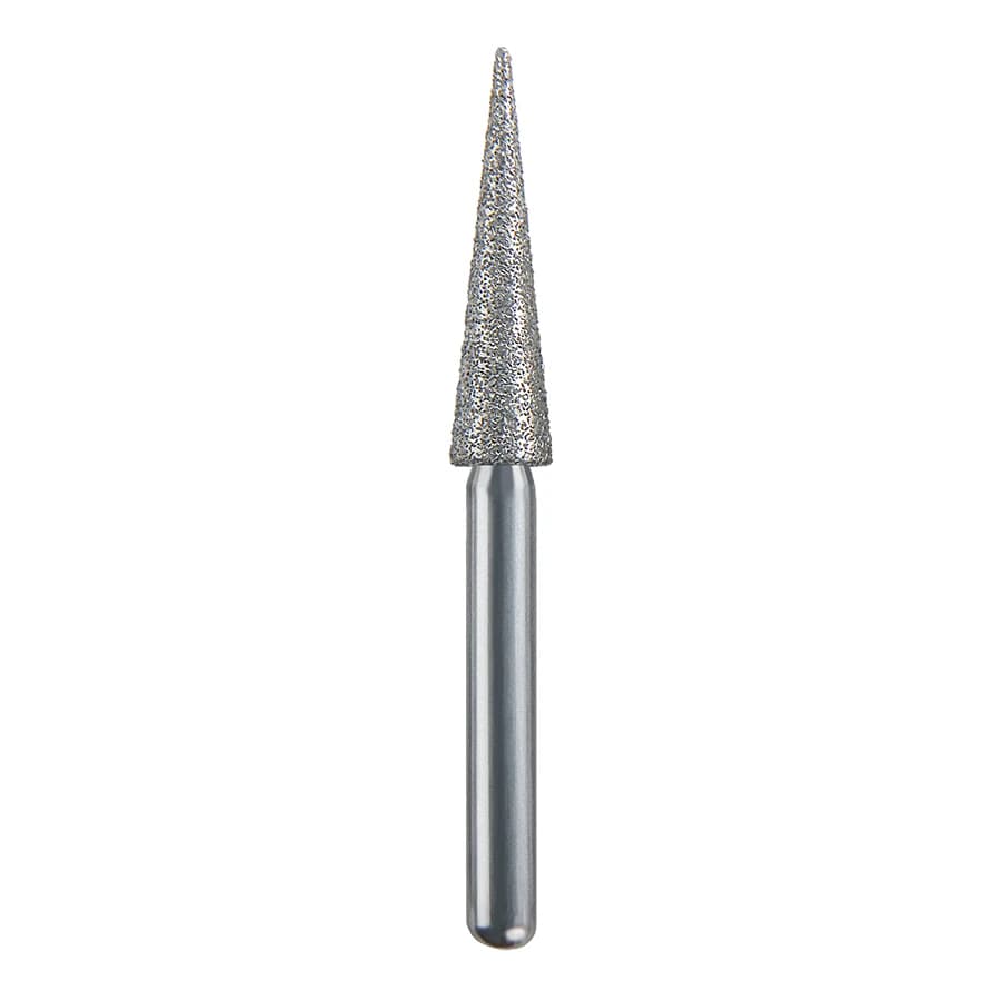 Spring Health Products Fine Needle Diamond Bur, FG 852-023, Single-Use, 25/Pack, Z209.10F25 - #209.10 Fine Needle Spring Diamond FG 852-023 Single-Use Pack of 25 - Image 1