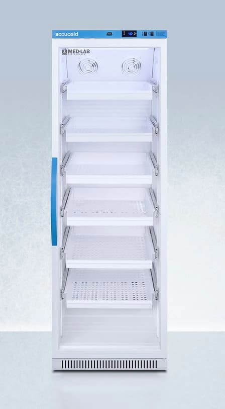 Accucold Performance Series Laboratory/Medical Refrigerator, 15 Cu Ft, 2 Glass Doors, +2 to 8°C, Auto Defrost - Fridge Med-Lab Glass Doors - Image 1