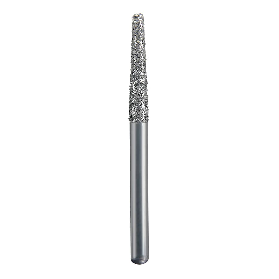 Spring Health Products Super Coarse Flat End Taper Diamond Bur, FG 847-016, Single-Use, 25/Pkg, 702.9SC25 - #702.9 Super Coarse Flat End Taper Spring Diamond FG 847-016 Single-Use Pack of 25 - Image 1