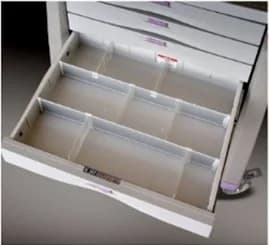 Capsa Solutions Avalo Cart Main Drawer Divider Kit, 3" Height, 1/Package - Divider Kit Main Drawer f/Cart - Image 1