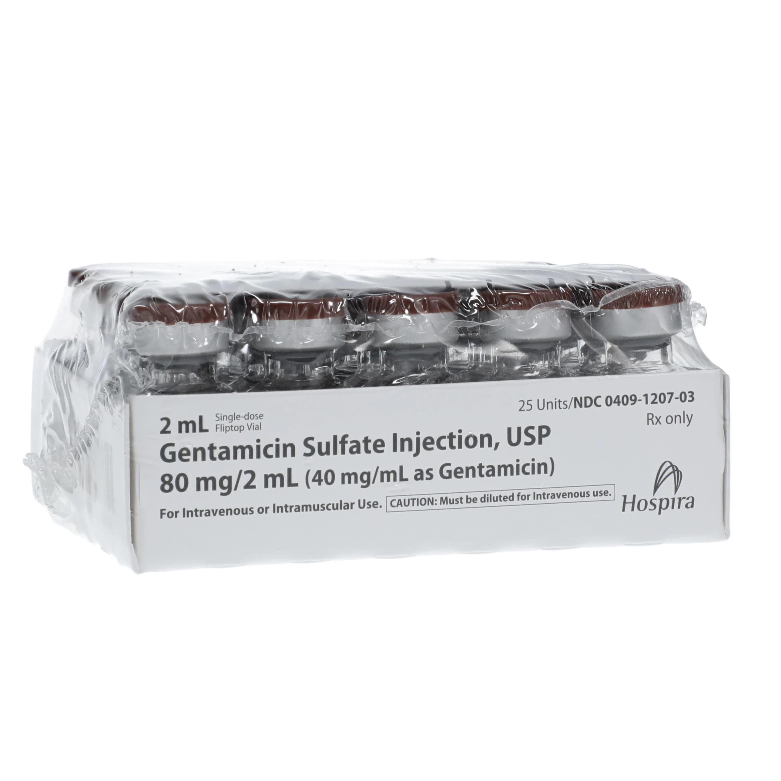 Gentamicin Sulfate Injection, 40mg/mL, SDV, 2mL Vial, 25/Package - Gentamicin Sulfate Inj FTV 2mL - Image 1