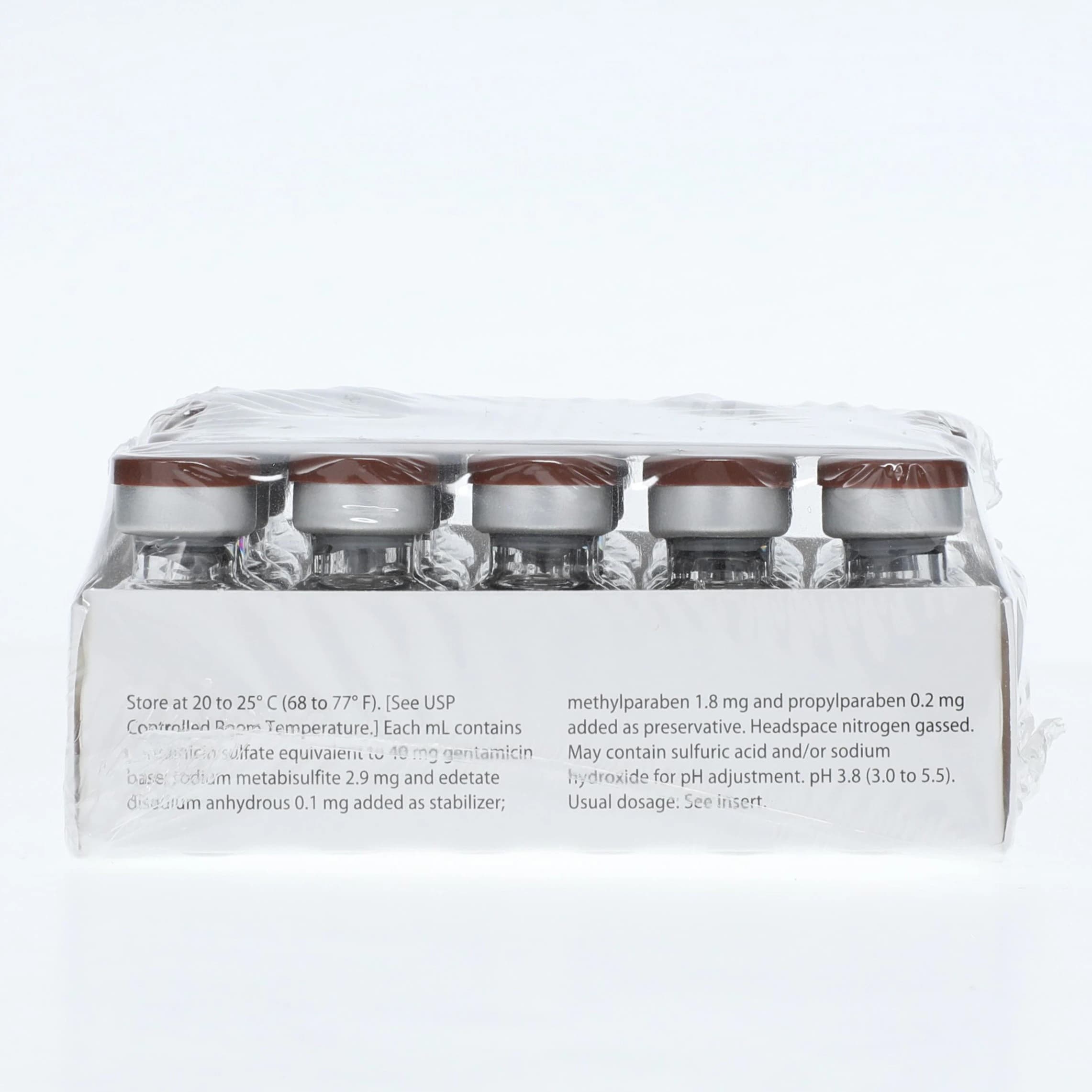 Gentamicin Sulfate Injection, 40mg/mL, SDV, 2mL Vial, 25/Package thumbnail 2