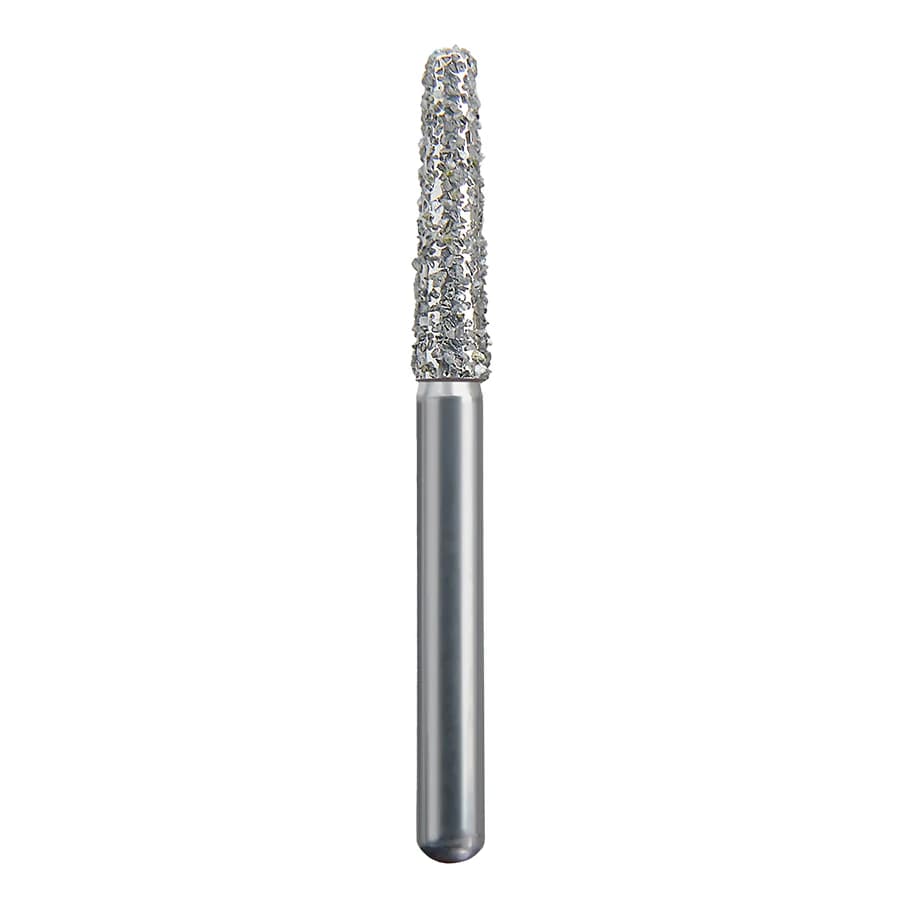 Spring Health Products Super Coarse Flat End Taper Diamond Bur, FG 847-018, Single-Use, 25/Pack, 703.8SC25 - #703.8 Super Coarse Flat End Taper Spring Diamond FG 847-018 Single-Use Pack of 25 - Image 1