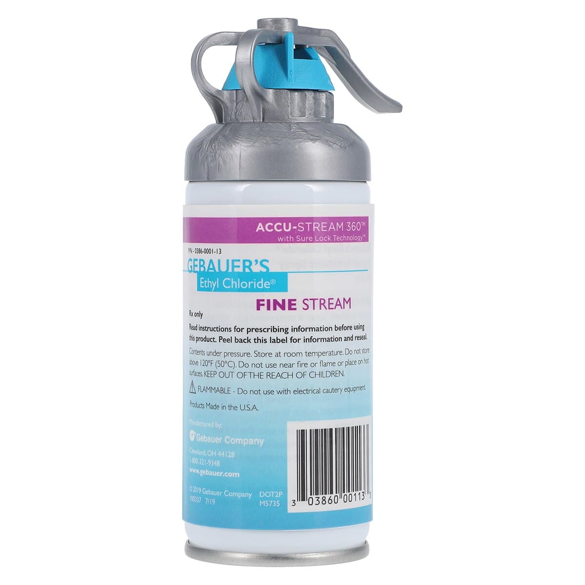 Gebauer Ethyl Chloride Topical Spray, Accu-Stream 360 Fine Stream, 3.9 oz Bottle, 12/Package thumbnail 2