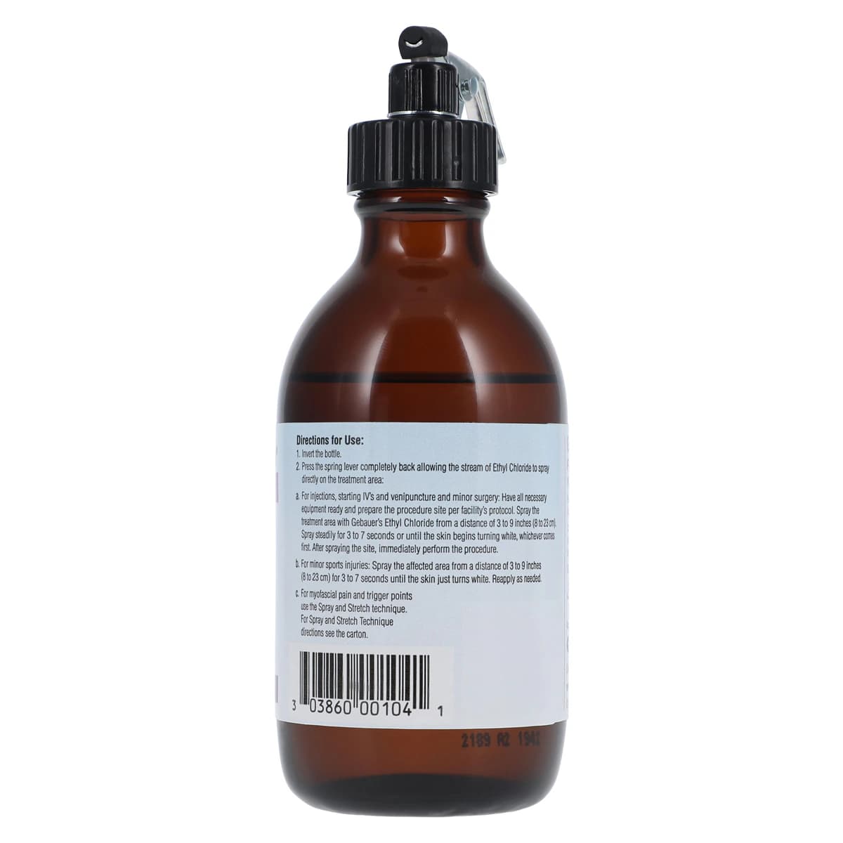 Gebauer Ethyl Chloride Topical Spray, Fine Stream, 3.9 oz Bottle, 12/Package thumbnail 5