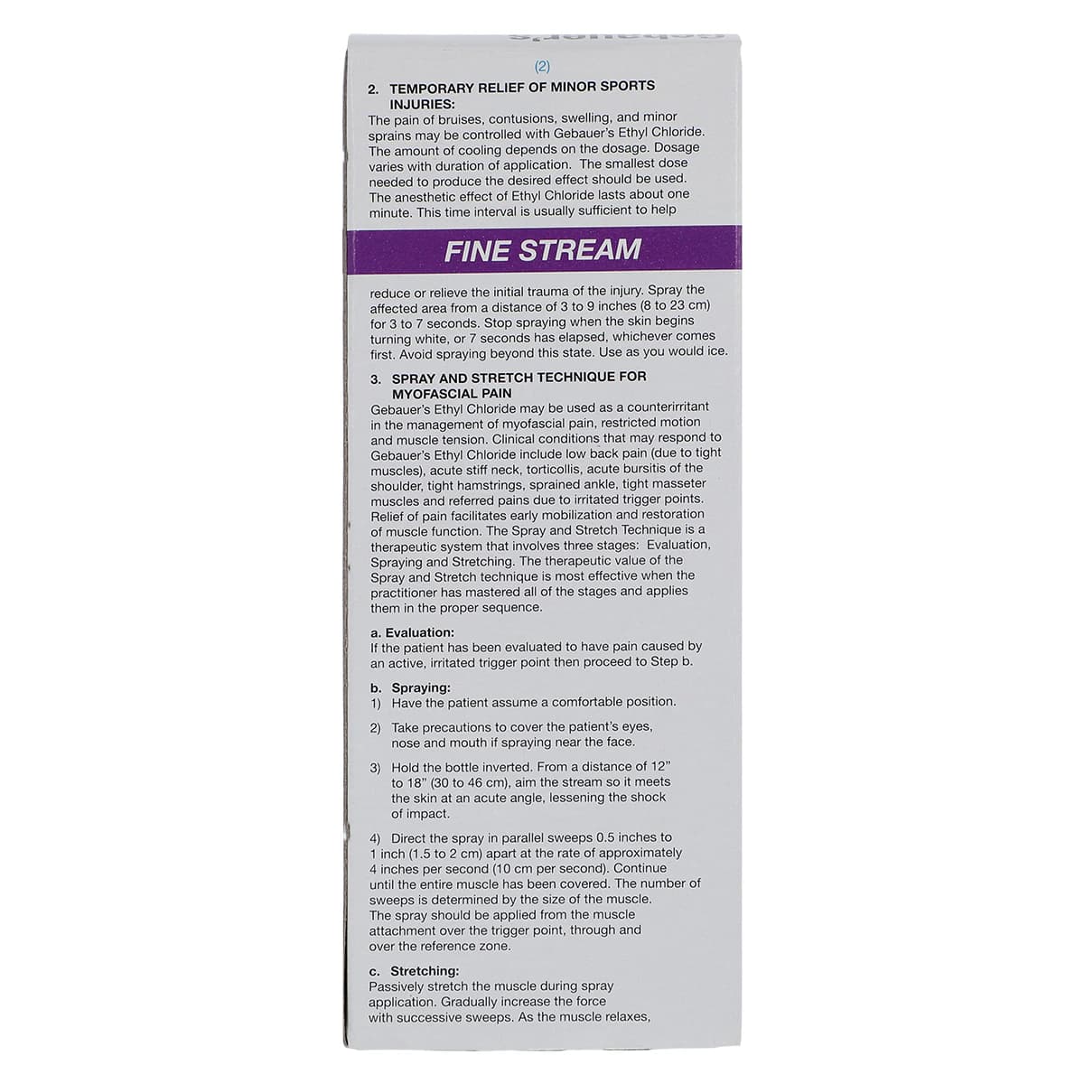 Gebauer Ethyl Chloride Topical Spray, Fine Stream, 3.9 oz Bottle thumbnail 7