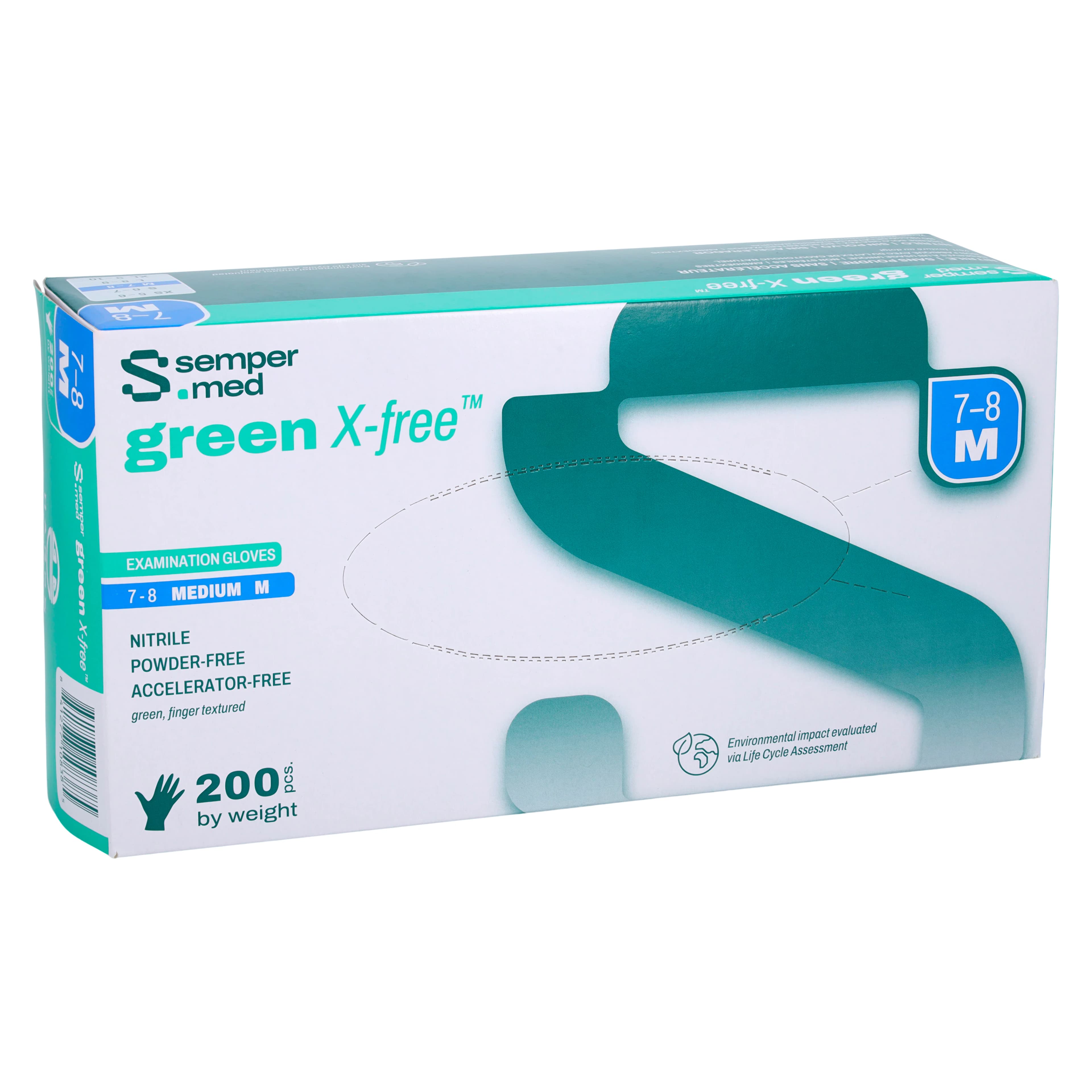 Sempermed Sempersure Green Powder Free Nitrile Exam Gloves, Medium, Textured, 200/Box, SUNG203 thumbnail 4