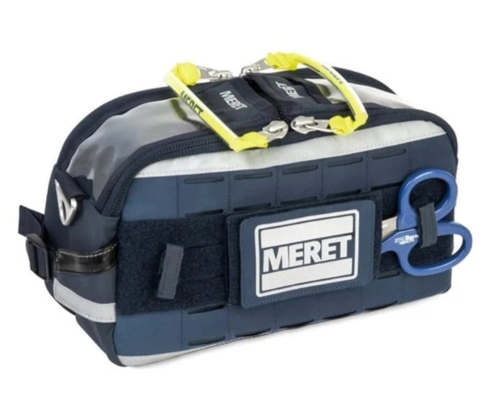 First-In Pro Sidepack Bag, Navy Blue, 7.25" x 12.5" x 5", Zipper Closure, Padded Waist Straps - Sidepack Bag FirstInPro NvyBlu - Image 1