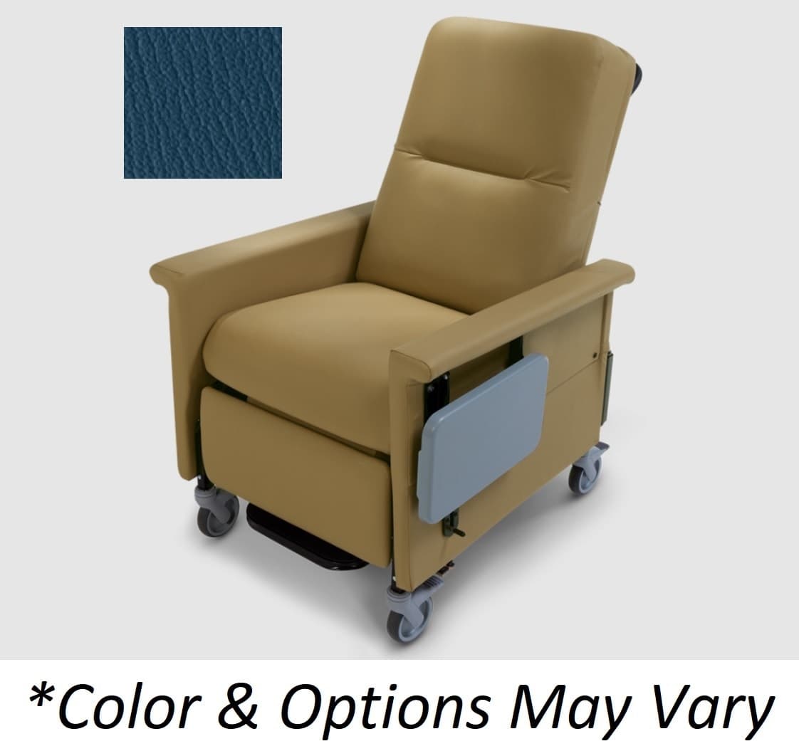Champion 86 Series Transport Recliner, Powder-Coated Steel Frame, Colonial Blue - Recliner Trnsprt Heat ClnlBlue - Image 1