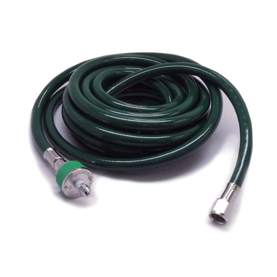 Hose O2 Gas Supply 15' Ohmeda (Mindray DS USA, A-Series, Green) - Hose O2 Gas Supply 15' Ohmeda - Image 1
