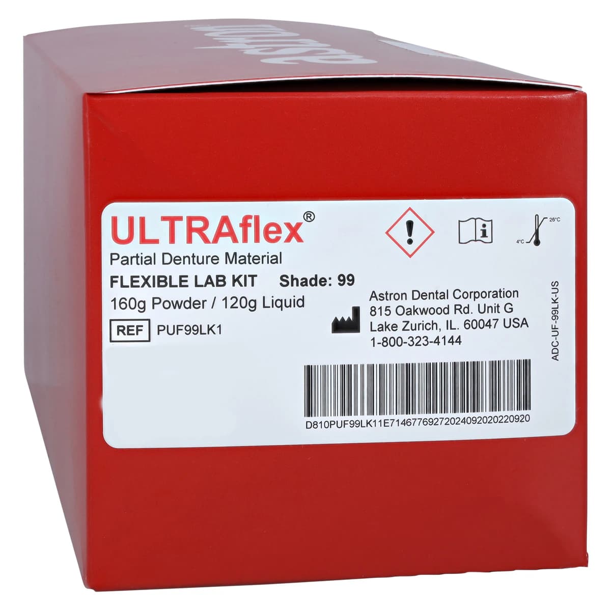 Astron Ultraflex Denture Acrylic Lab Kit, Powder & Liquid, 99 Pink, 1 Kit thumbnail 2