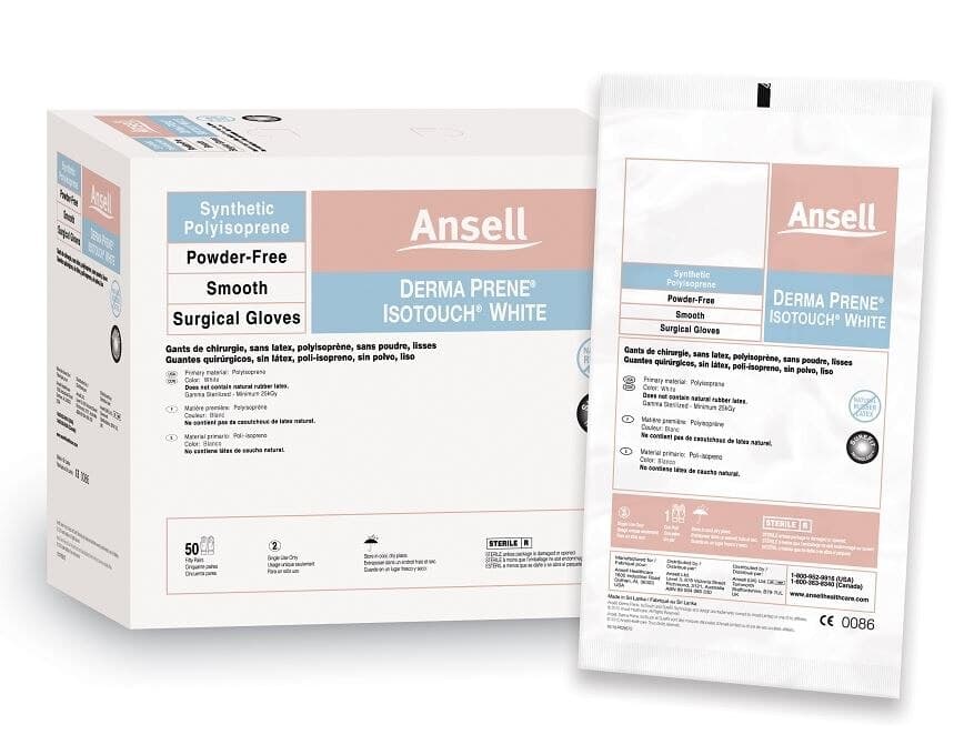 GAMMEX Non-Latex PI White Polyisoprene Surgical Gloves, Size 5.5, Sterile, Powder Free, 50 Pairs/Box thumbnail 2