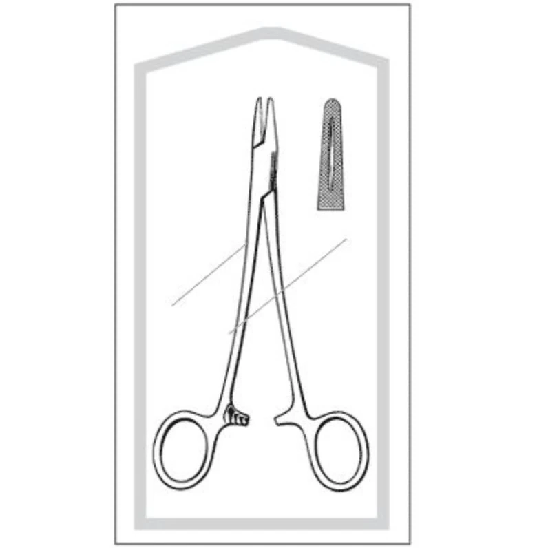 Sklar Econo Olsen-Hegar Needle Holder, 5.5", Stainless Steel, 25/Case - Needle Holder Olsen-Hegar Disp - Image 1