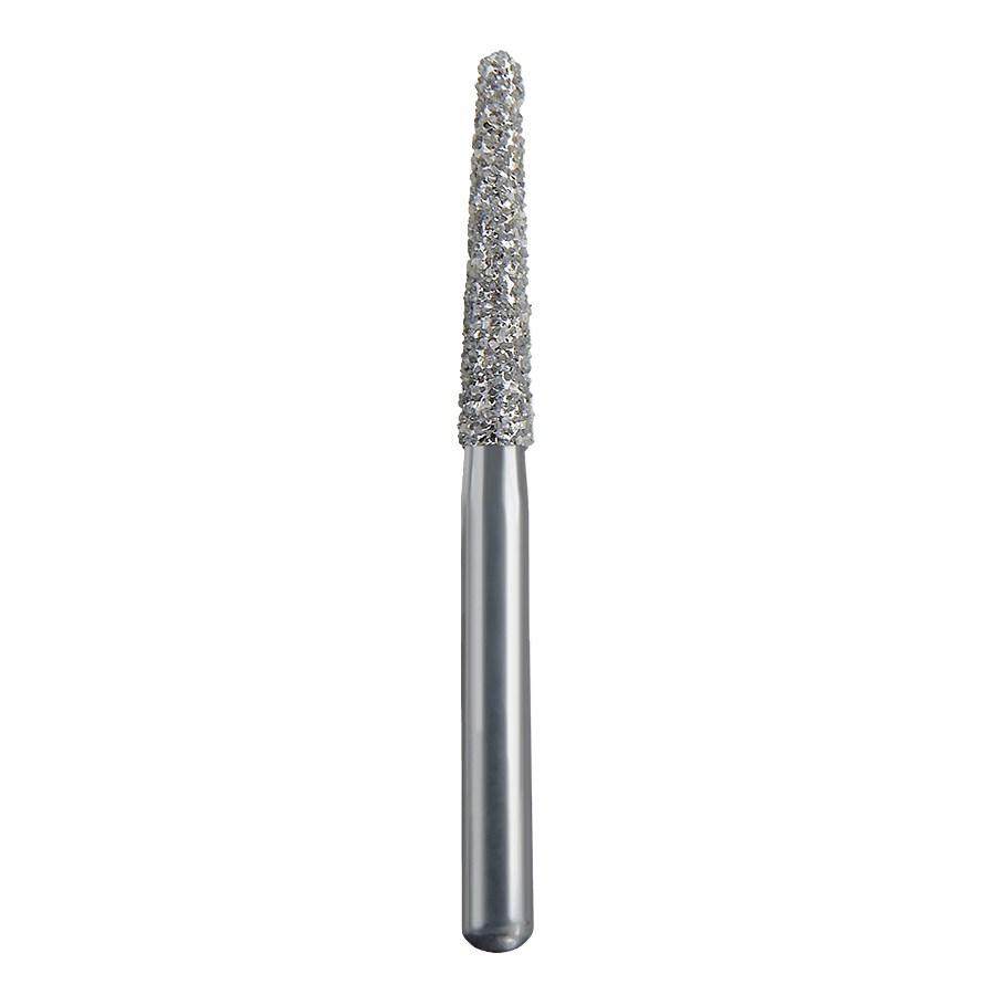 Spring Diamond FG #772.10 Round End Taper Super Coarse Bur, 850-018, Single-Use, Pack of 10 - #772.10 Super Coarse Round End Taper Spring Diamond FG 850-018 Single-Use Pack of 10 - Image 1