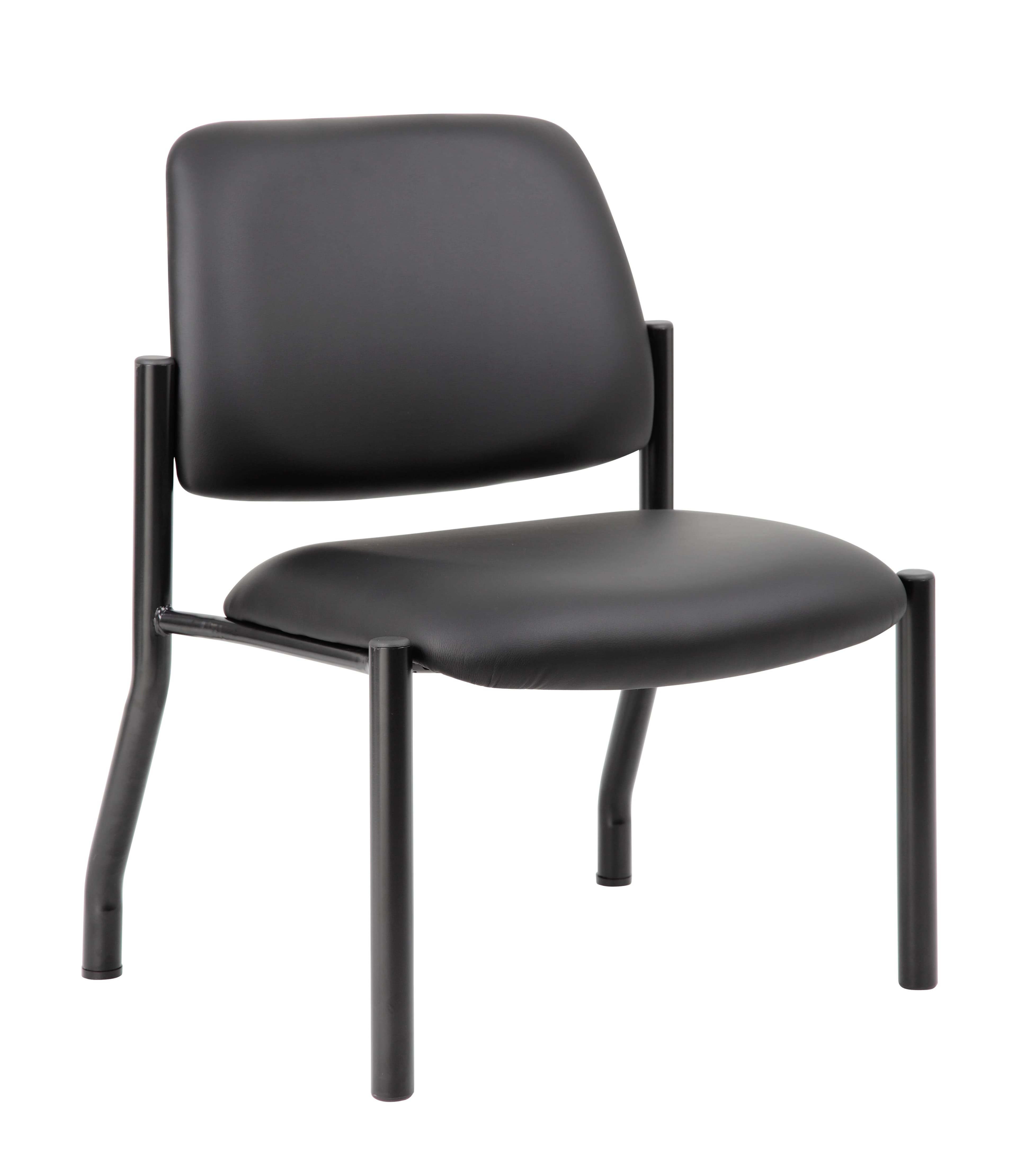 Boss Office Products Mid-Back Armless Guest Chair, Antimicrobial Vinyl, 400 lb Capacity, Each - Armless Guest Chair Antimicob - Image 1