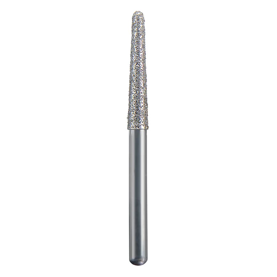 Spring Health Products Coarse Round End Taper Diamond Bur, FG, 850-018, Single-Use, 25/Pack, 772.10C25 - #772.10 Coarse Round End Taper Spring Diamond FG 850-018 Single-Use Pack of 25 - Image 1