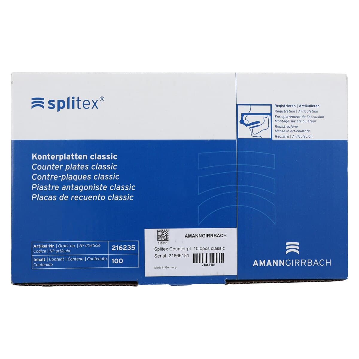 Amann Girrbach Splitex Counter Plate, Black, Classic, Pack of 100 thumbnail 4