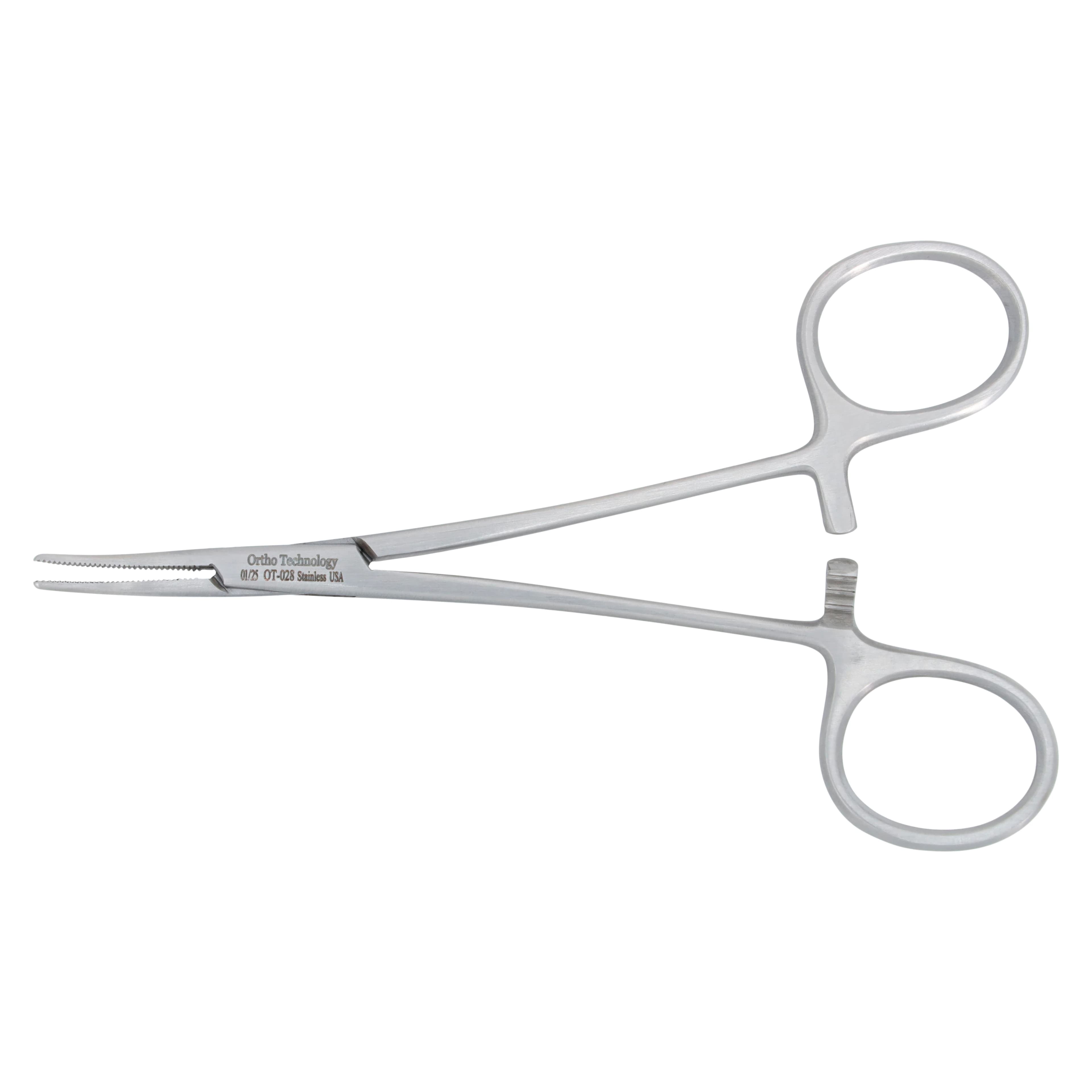 Ortho Technology Curved Mosquito Hemostat, Silver, Single End - Curved Mosquito Hemostat - Image 1