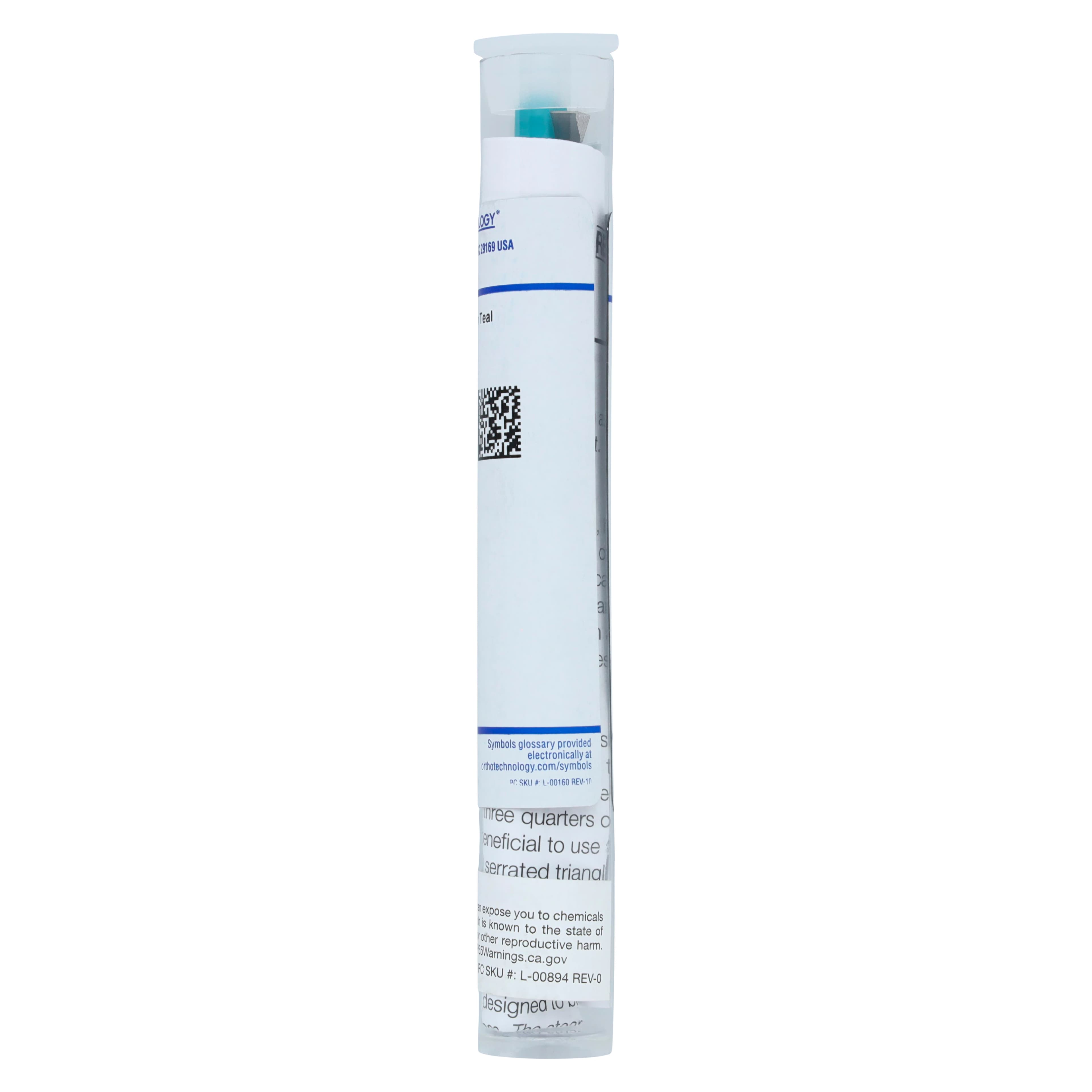 Ortho Technology Color Coded Bite Stick, Autoclavable, Teal, Single End, Serrated Triangle, 600A-201T thumbnail 6