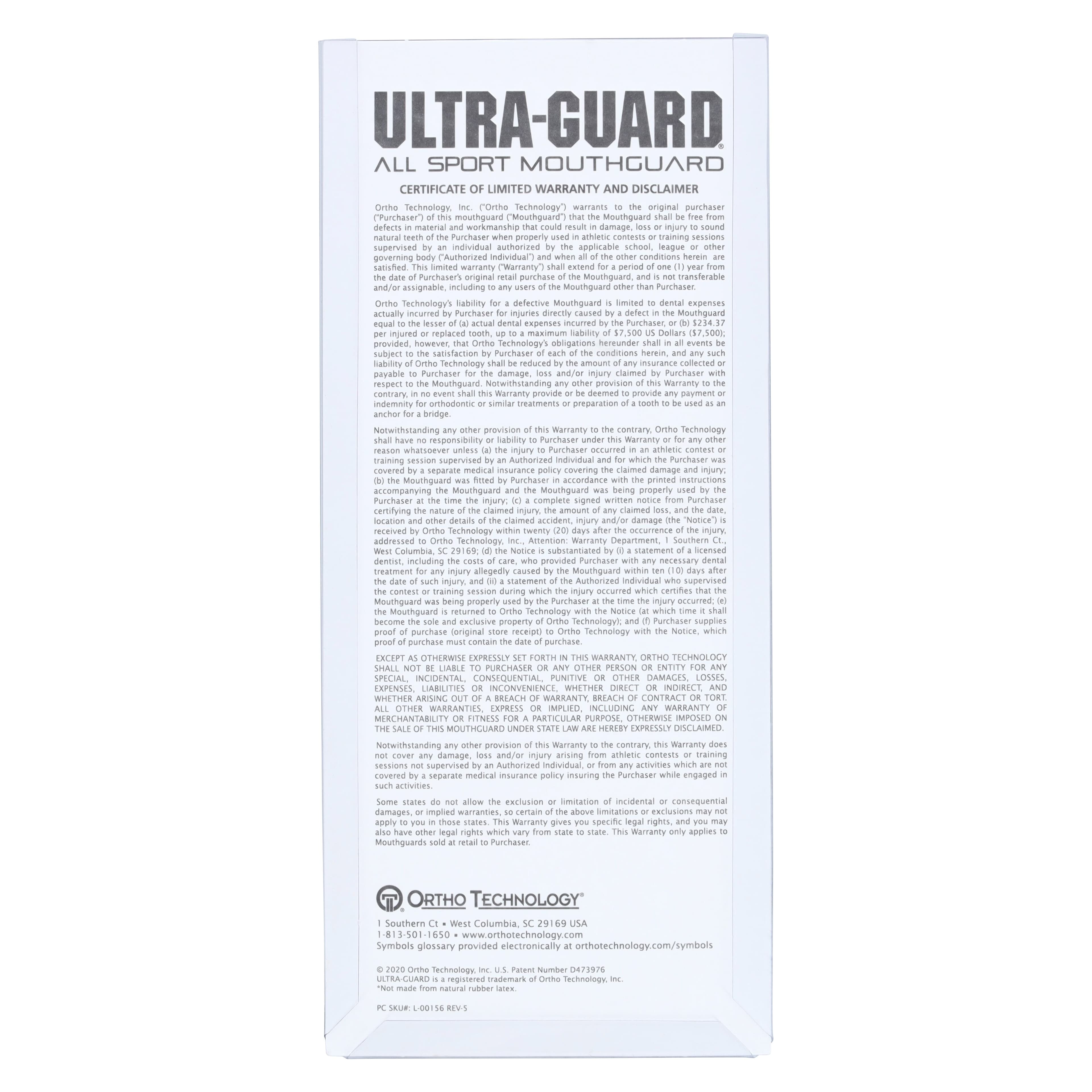 Ortho Technology Ultra-Guard Orthodontic Mouthguard with Strap, Black, Latex-Free, 12/Box, 24005 thumbnail 3