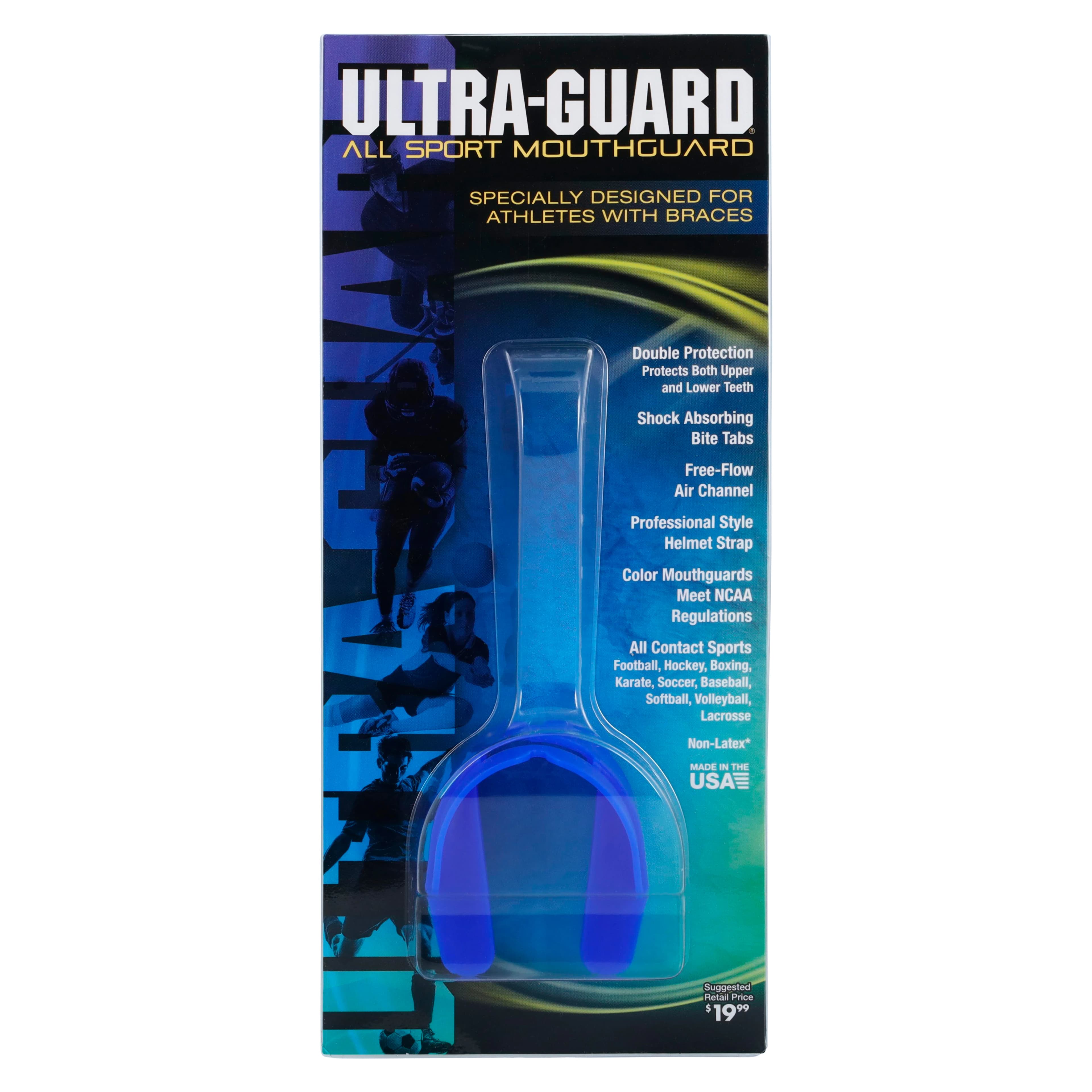 Ultra-Guard Mouthguard Without Strap, Blue, Each thumbnail 3