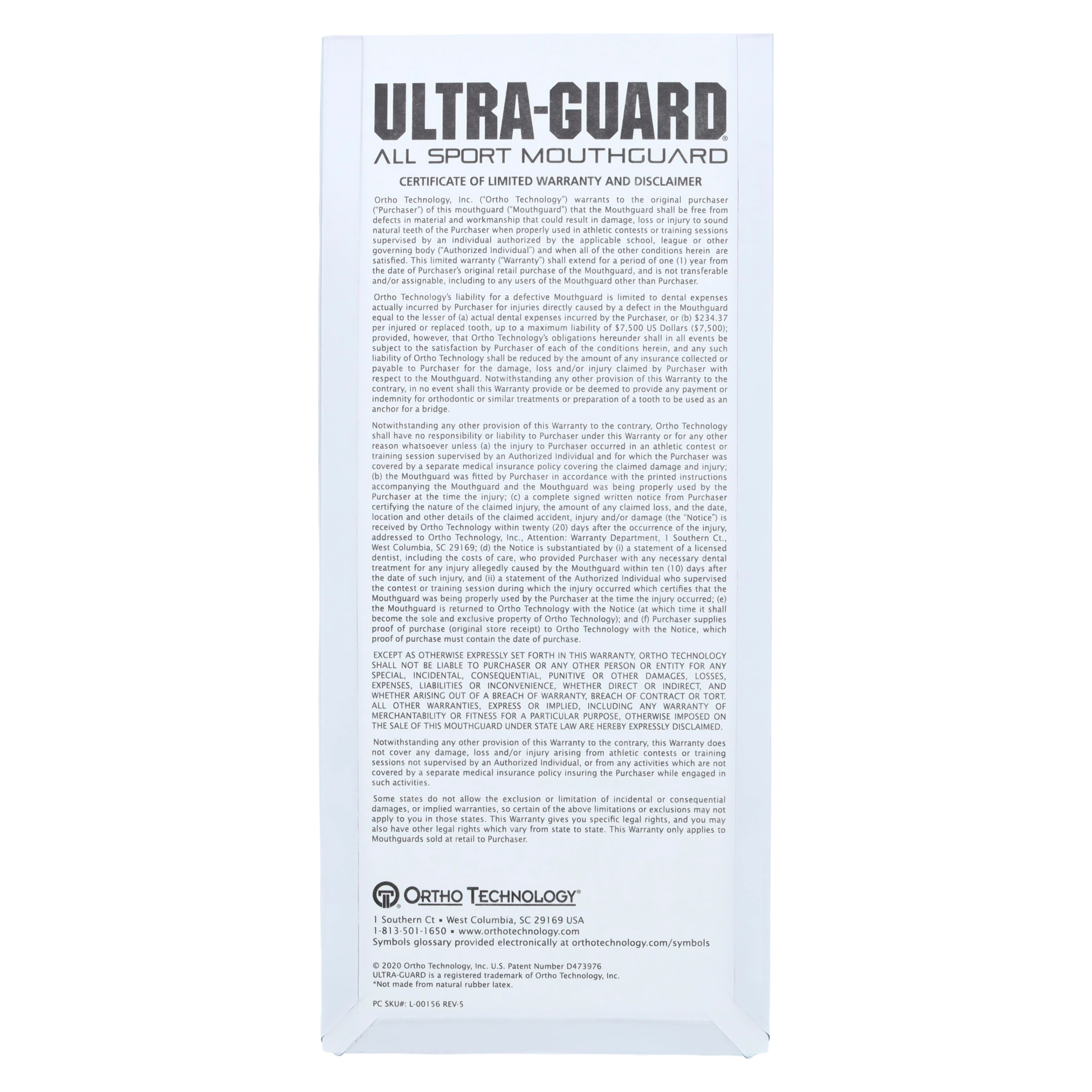 Ultra-Guard Orthodontic Mouthguard, Black, Latex-Free, Without Strap, 12/Box, 24105 thumbnail 4