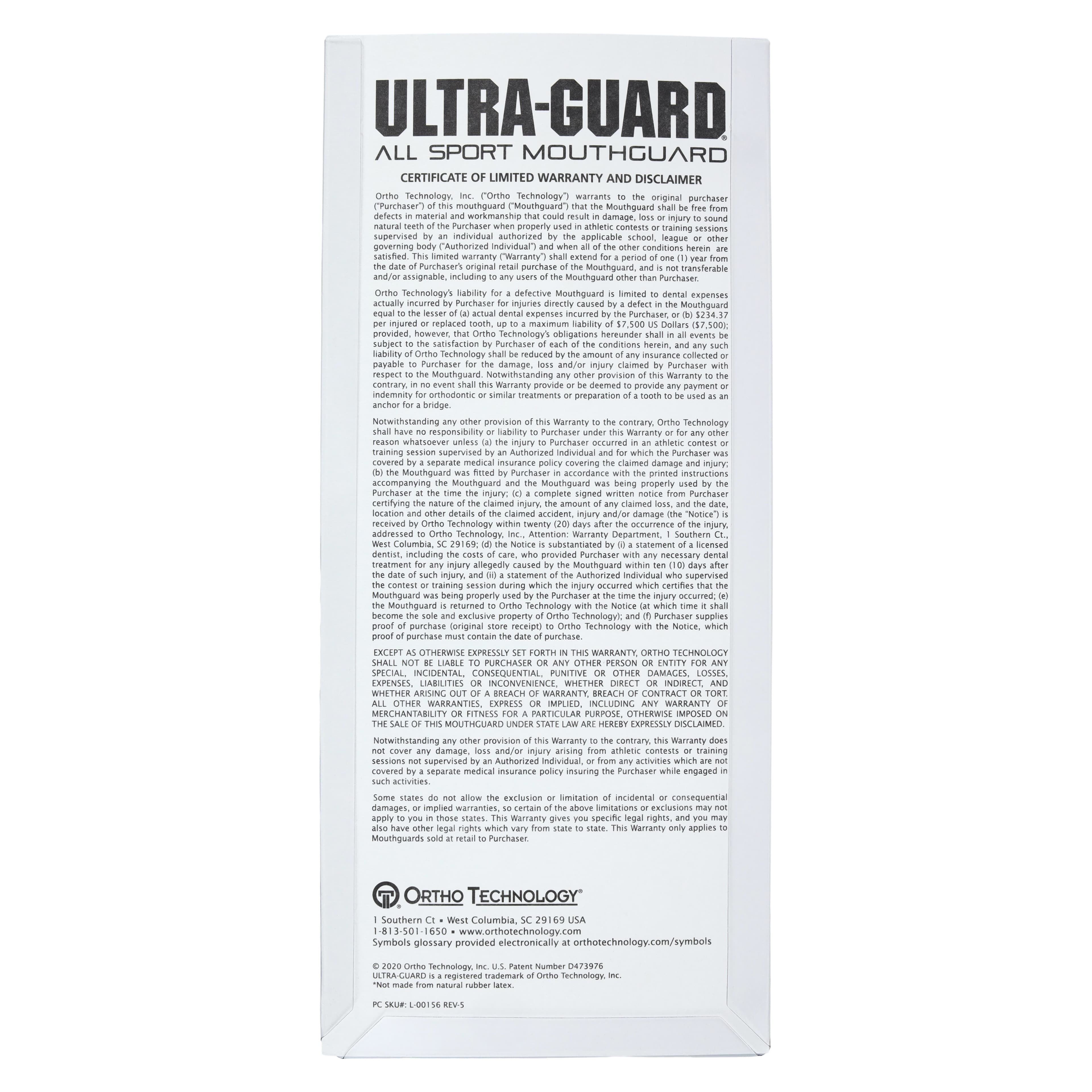 Ortho Technology Ultra-Guard Orthodontic Mouthguard, Clear, Latex-Free, Without Strap, 12/Box, 24106 thumbnail 3