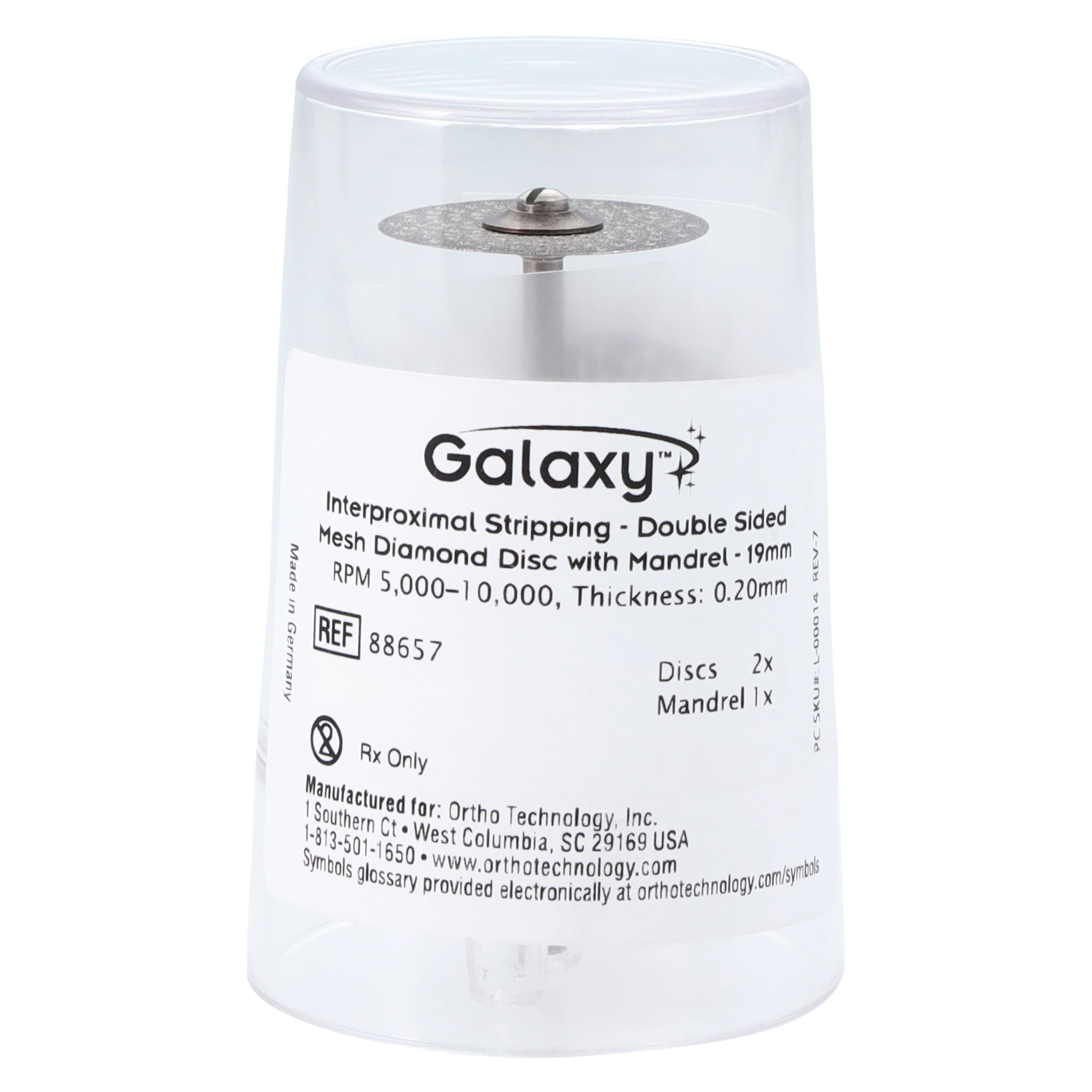 Galaxy Double-Sided Mesh Diamond Discs, 19mm, for Low-Speed Handpiece, Each thumbnail 4