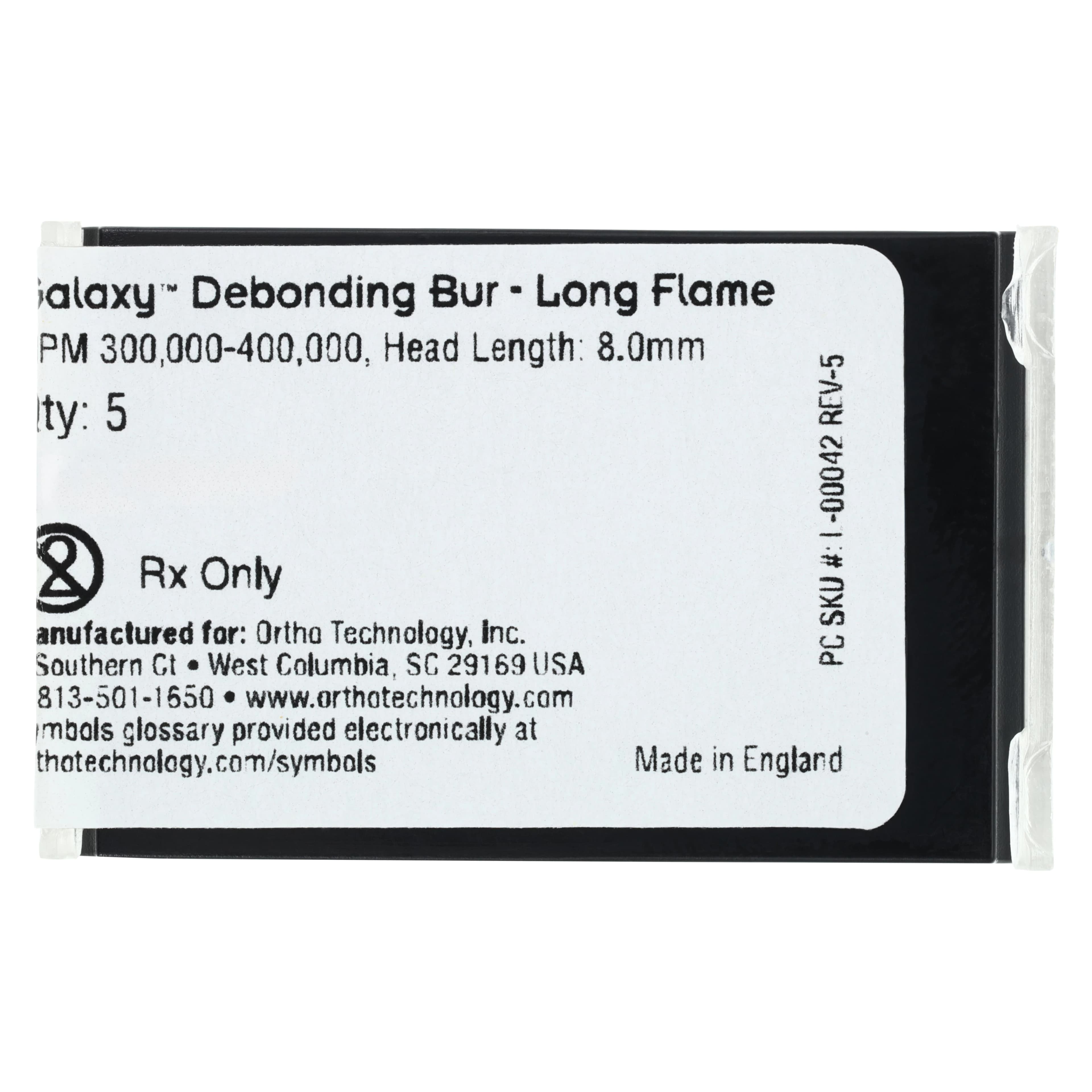 Galaxy Debonding Bur HighSpeed, Long Flame, 12 Flute, H48L-012, 5/Pack thumbnail 5