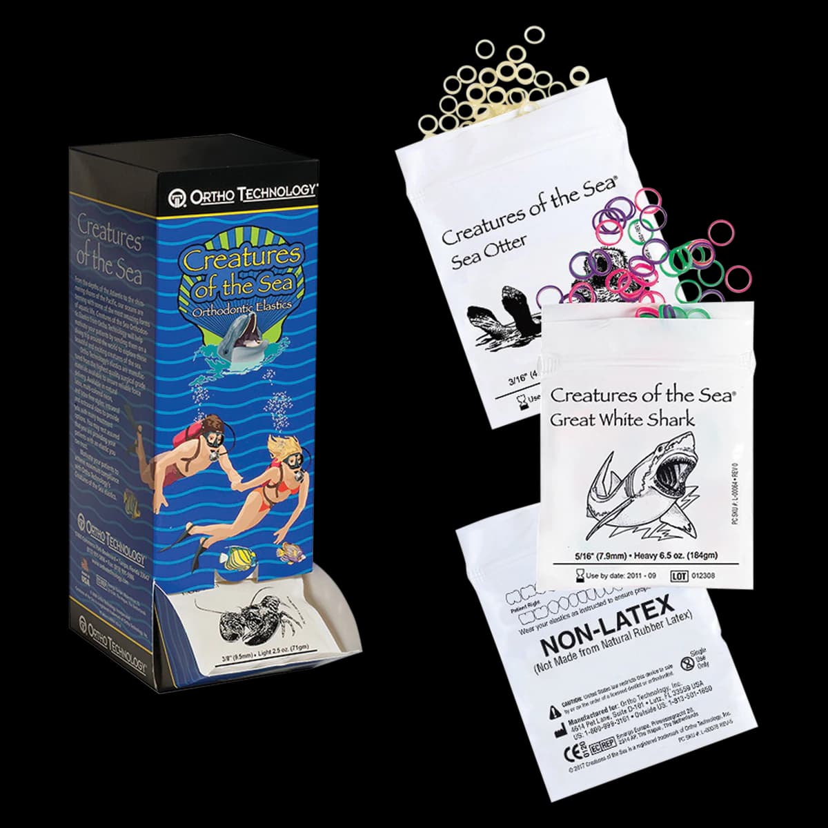 Creatures of the Sea Natural Latex Elastics, Light Force, 1/8 in, Amber, 5000/Box, 01KEZKNKQEM2821XD7SP4W79X5 - Creatures of the Sea Natural Latex Elastics - Image 1