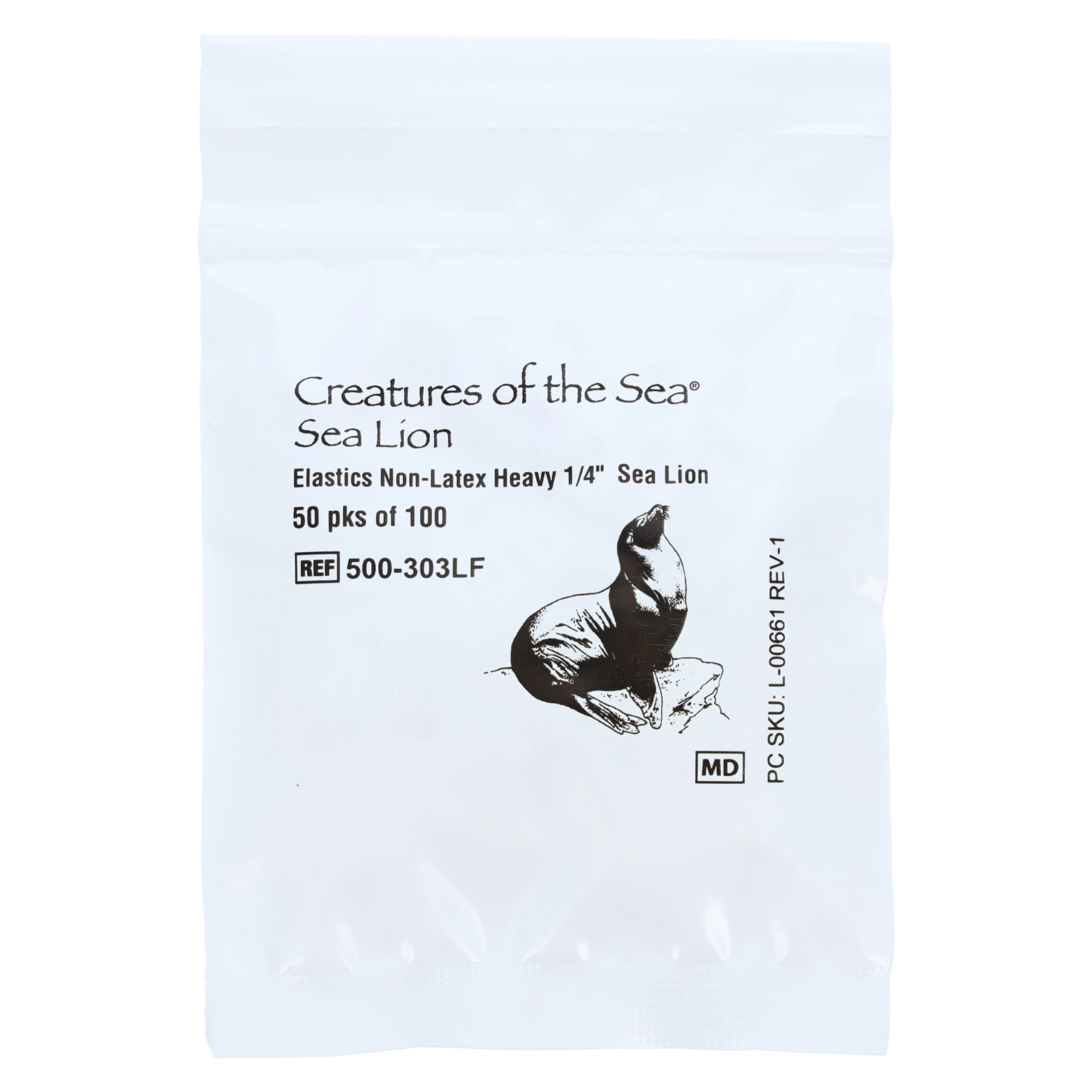 Ortho Technology Creatures of the Sea Non-Latex Elastics, Sea Lion, 1/4" Heavy, 5000/Box, 500-303LF thumbnail 4