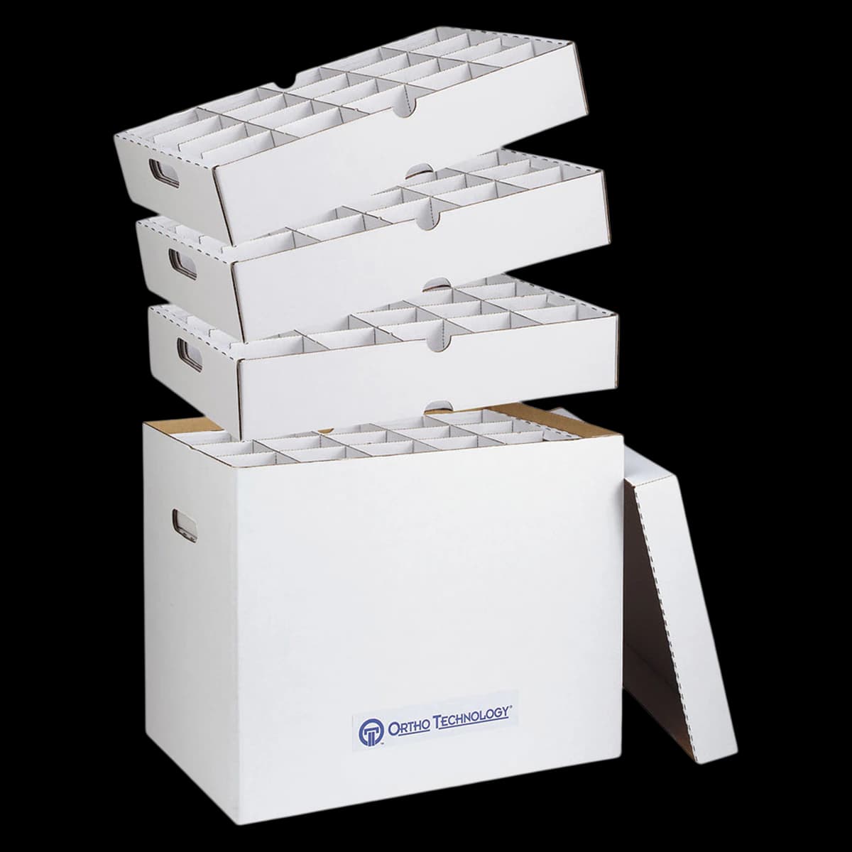 Ortho Technology Ortho Model Top Loading Box, 15"H x 19½"W x 13¼"D, 4/Pkg, 37810 - Ortho Model Top Loading Box - Image 1