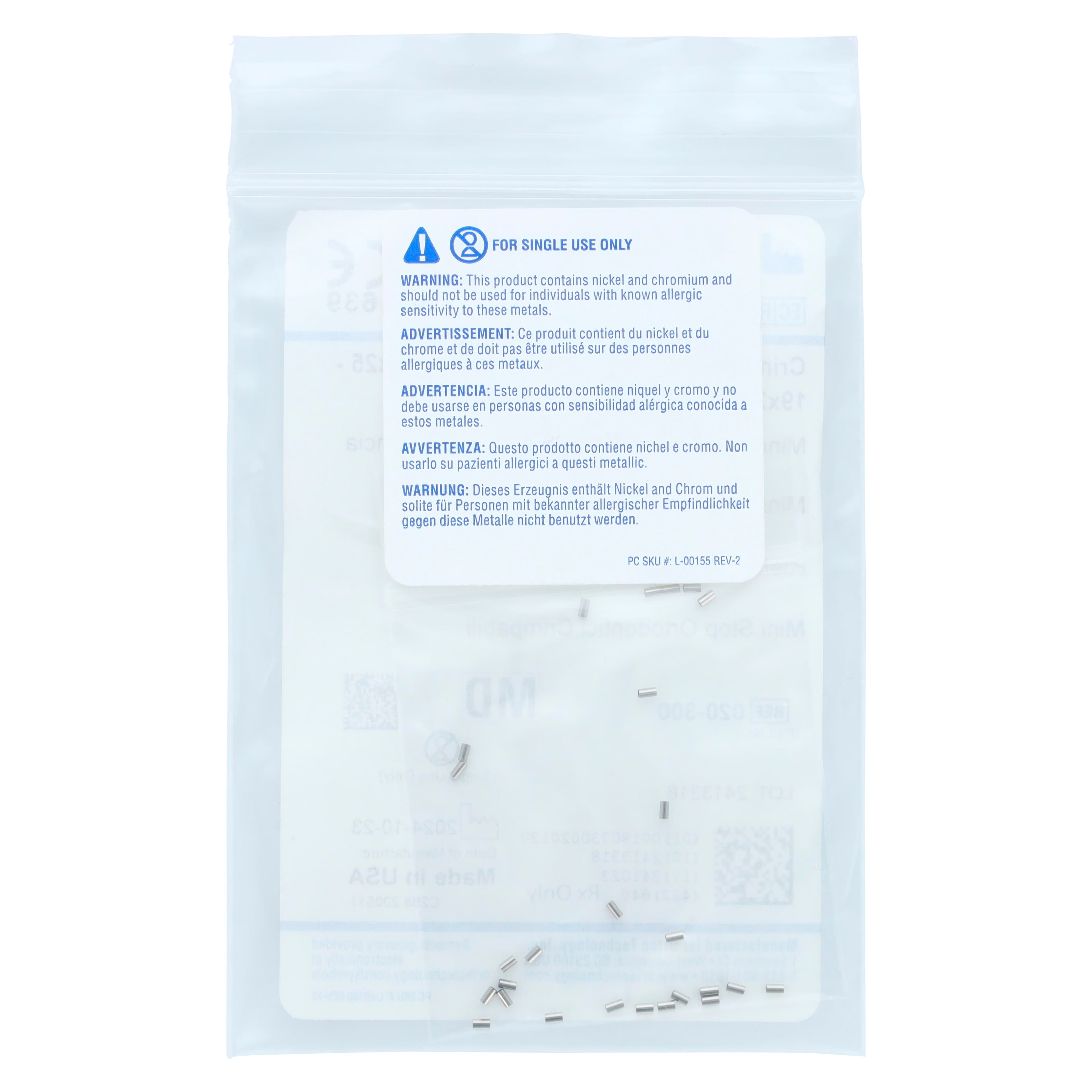 Ortho Technology Crimpable Mini Stops, Large, Stainless Steel, 25/Pkg, 020-300 thumbnail 3