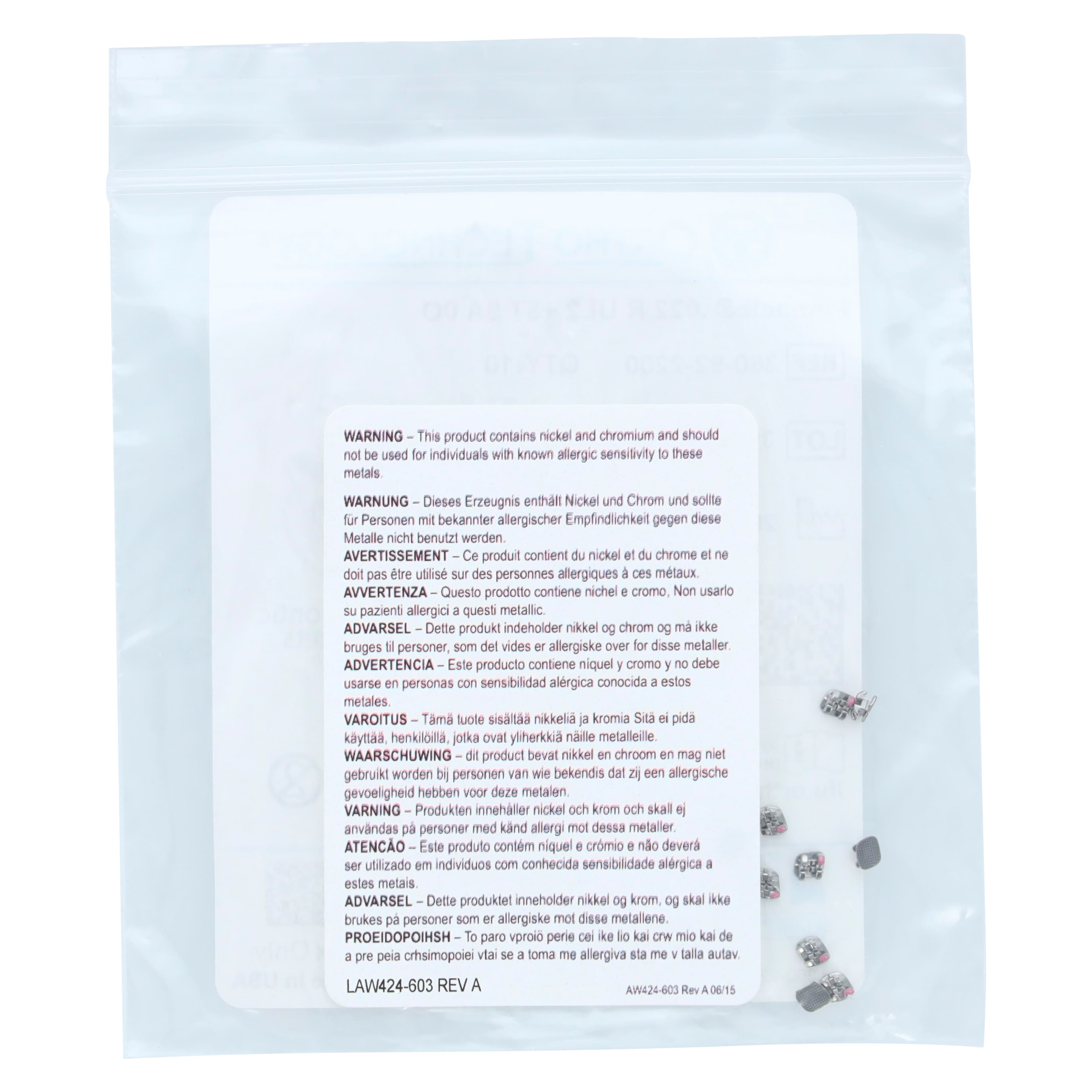 Pinnacle Roth Individual Brackets, 0.022 in, Maxillary, UL2, 10/Box thumbnail 3
