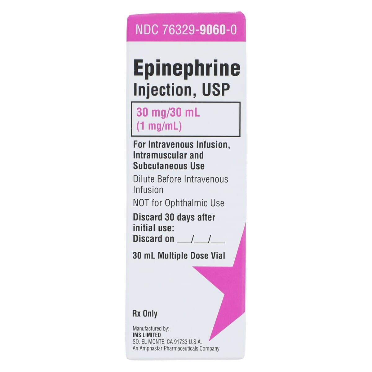 Epinephrine Injection 1mg/mL MDV 30mL Each thumbnail 3