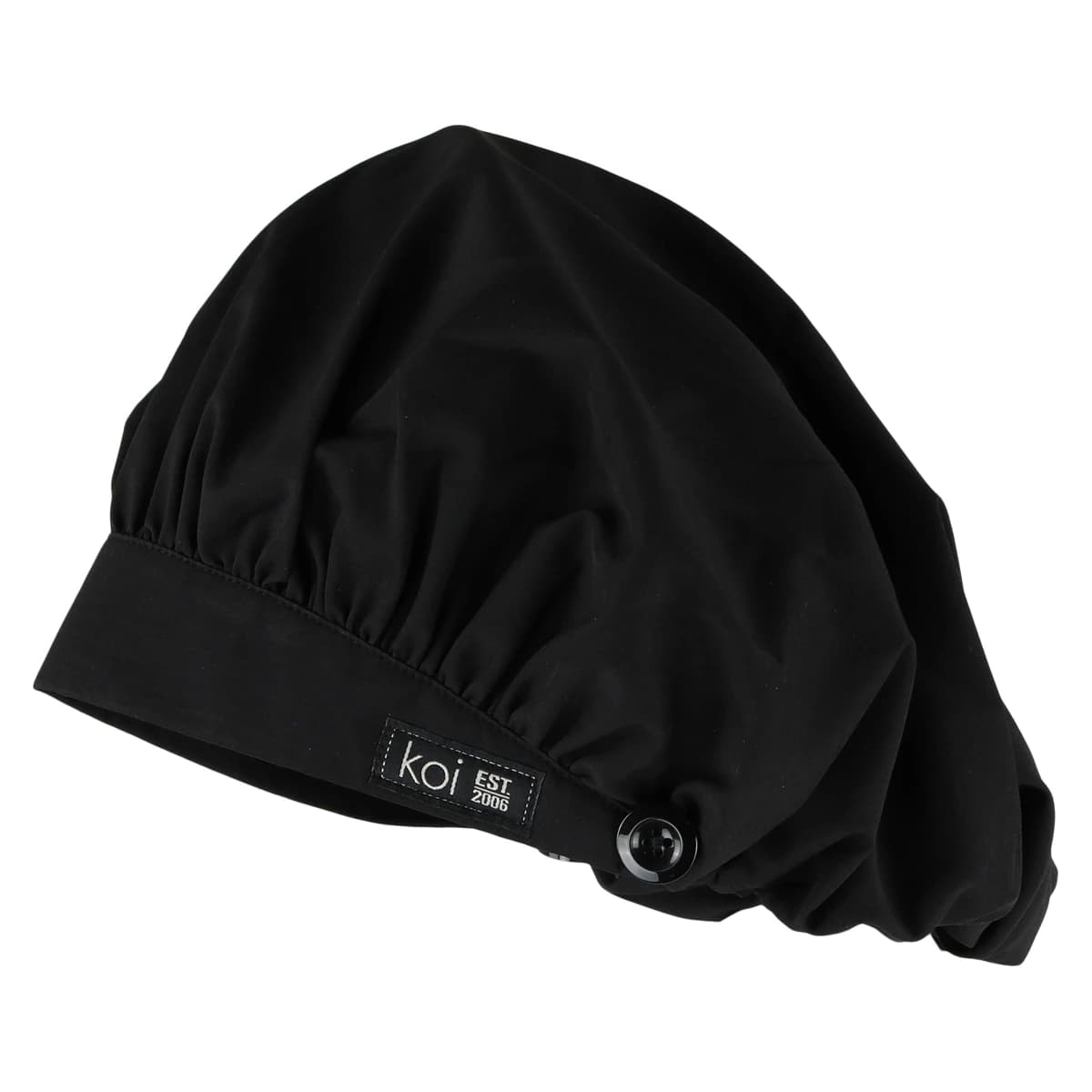Koi Reusable Surgical Cap, Adult Unisex, Black, Polyester/Spandex, Non-Sterile, Each thumbnail 2