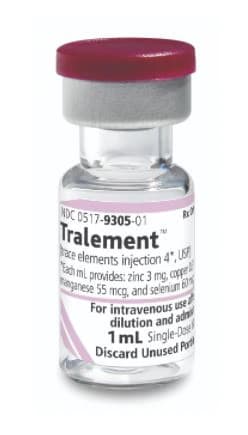 Tralement (Trace Elements 4) Injection, Single-Dose Vial, 1 mL, 25/Package - Trace Elements 4(Tralement)SDV - Image 1