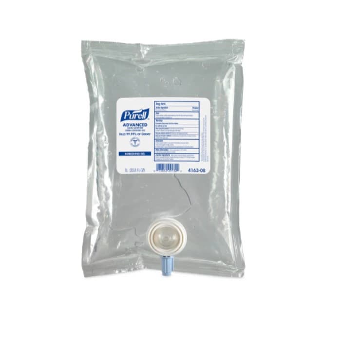 Purell Advanced Green Certified Hand Sanitizer Gel Refill, 1 Liter (1000 mL), Fragrance-Free, for CS2/NXT Dispensers, 1/Pkg - Purell® Advanced Green Certified Hand Sanitizer Gel Refill for CS2 Push-Style Hand Sanitizer Dispenser, 1 Liter - Purell® Advanced Green Certified Hand Sanitizer Gel Refill for CS2 Push-Style Hand Sanitizer Dispenser, 1 Liter - Image 1
