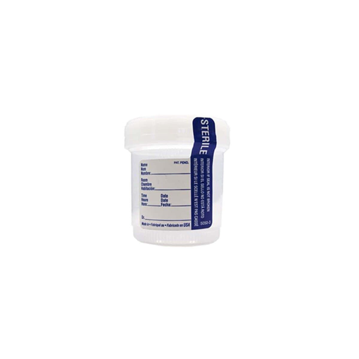 Azer Scientific DuoClick Specimen Container, 90mL, Virgin Polypropylene, Sterile, Graduated, 400/Case thumbnail 2