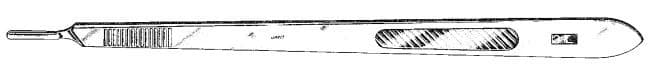 Jarit #3L Scalpel Handle, 8-1/4" Straight - Handle Knife 3L 8-1/4" Str - Image 1