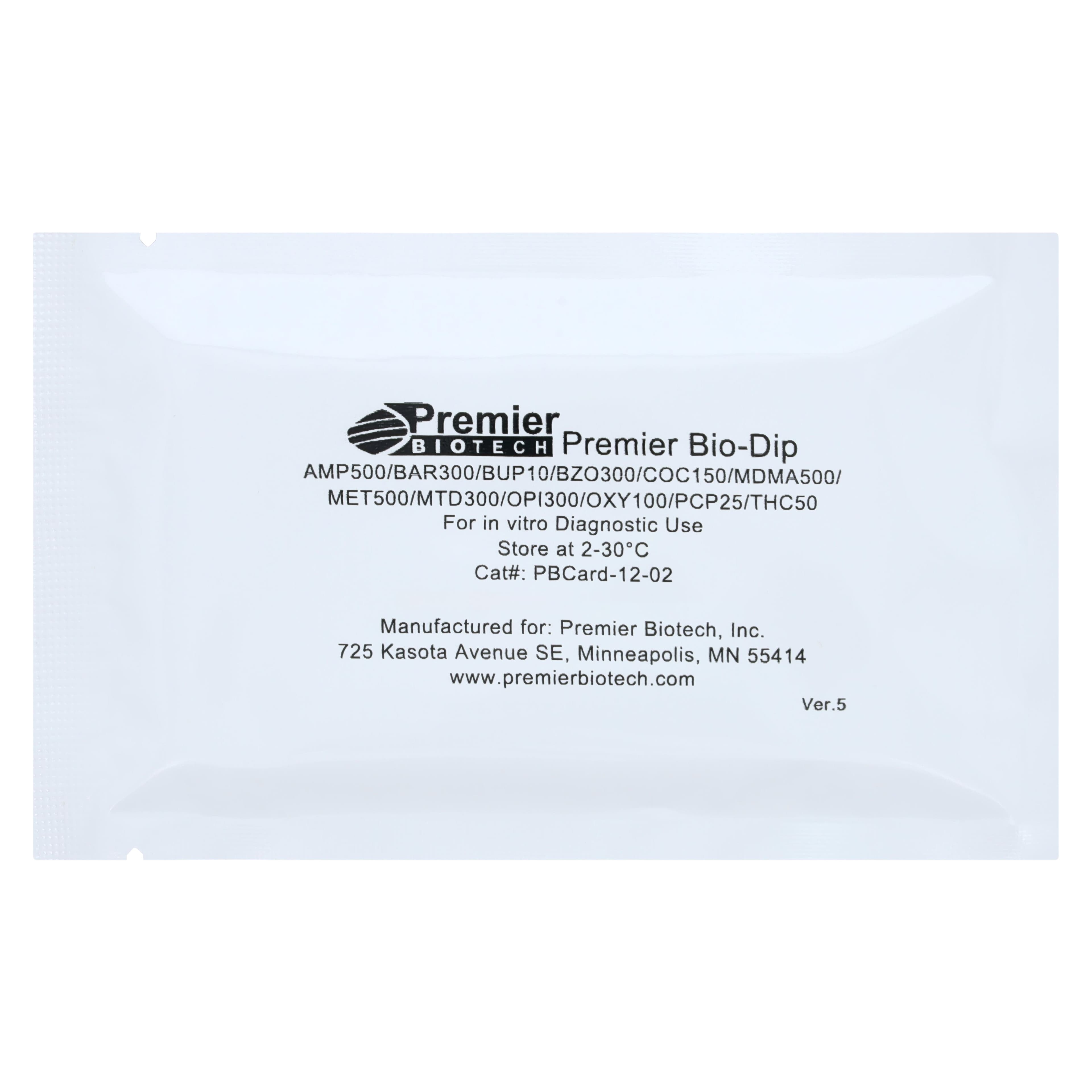 Bio-Dip DOA Dip Test Strip, CLIA Waived, Drugs of Abuse 12 Panel, 25/Box thumbnail 5