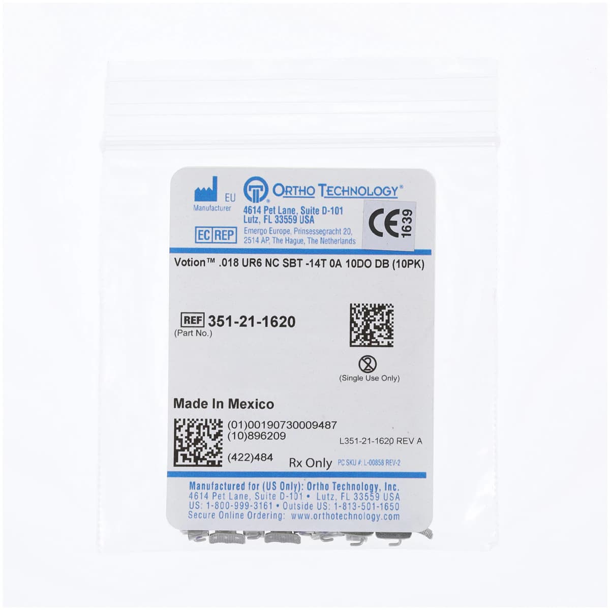 Votion Buccal Tube UR, Non-Convertible, MBT, 0.018in, UR6, 10/Pk thumbnail 2