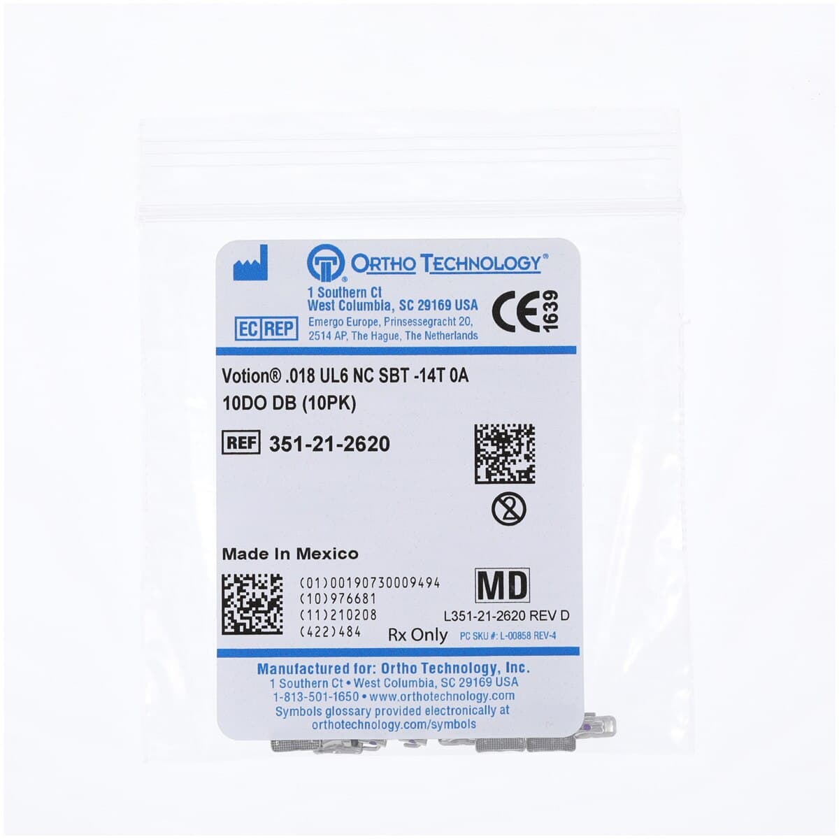 Votion Buccal Tube UL, Non-Convertible, MBT, 0.018in, 10/Pk thumbnail 2