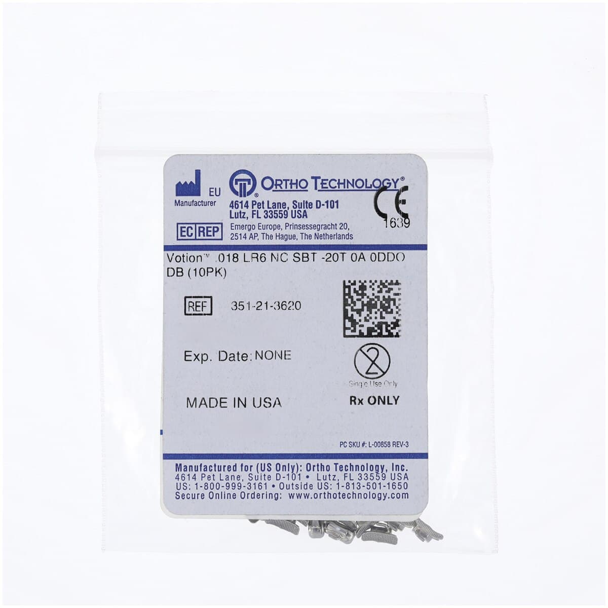 Votion Buccal Tube LR, Non-Convertible, MBT, 0.018in, 10/Pk thumbnail 2