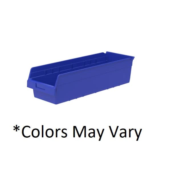 Akro-Mils ShelfMax Storage Bin, Blue Polymer, 23.625 x 8.375 x 6 in, 6/Case - Bin Storage 23.625x8.375x6" - Image 1