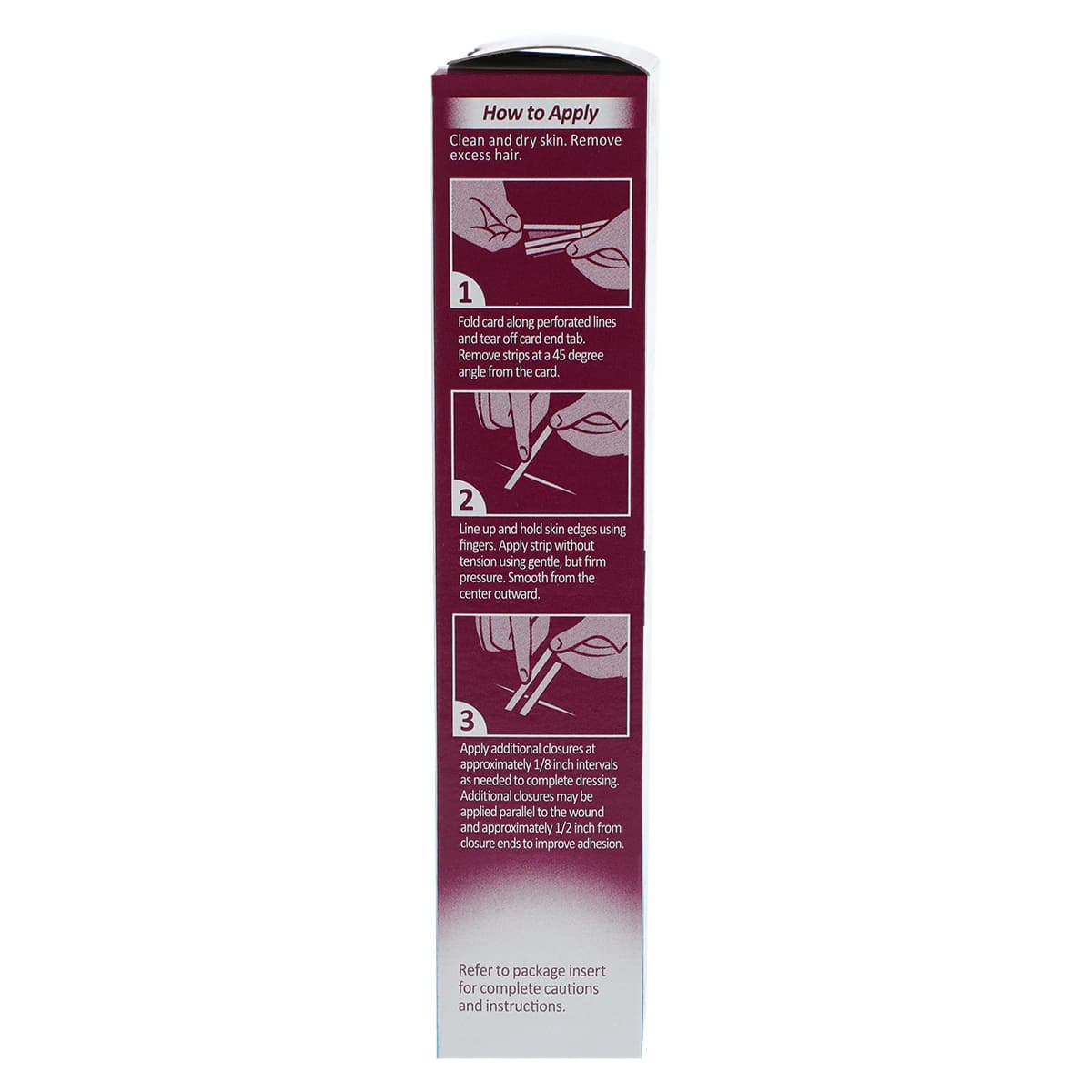 NexCare Steri-Strip Skin Closure Strip, 1/4" x 4", Tan, Sterile, 30/Box thumbnail 7