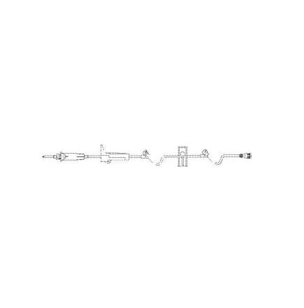 B. Braun IV Administration Set with SafeLine Split-Septum Injection Site and SafeDay Valve, 10 Drops/mL, 88"L, 50/Case - IV Set W/1 Sfeline Safday - Image 1