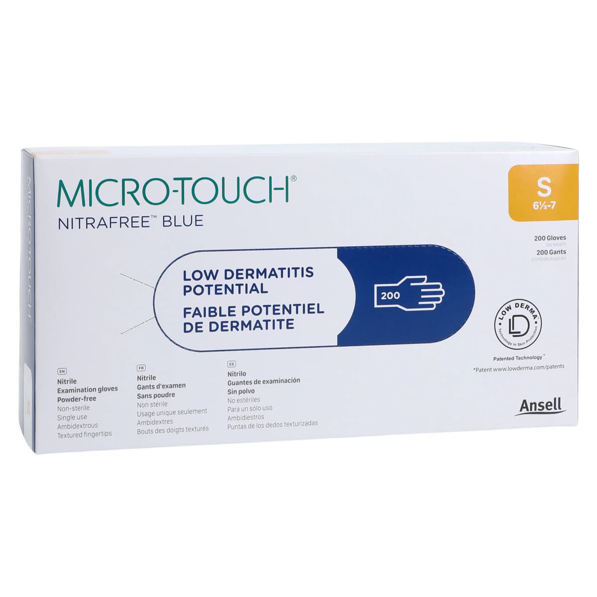 Micro-Touch® Nitrafree™ Nitrile Exam Gloves, Powder Free, Non-Sterile, Small (6.5-7), Berry Blue, 200/Box thumbnail 4