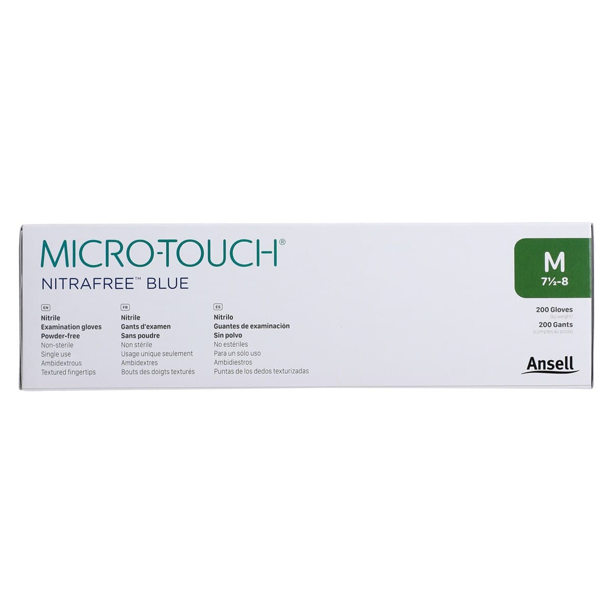 Micro-Touch® Nitrafree™ Nitrile Exam Gloves, Powder Free, Non-Sterile, Medium (7.5-8), Berry Blue, 200/Box, 313028080 thumbnail 7