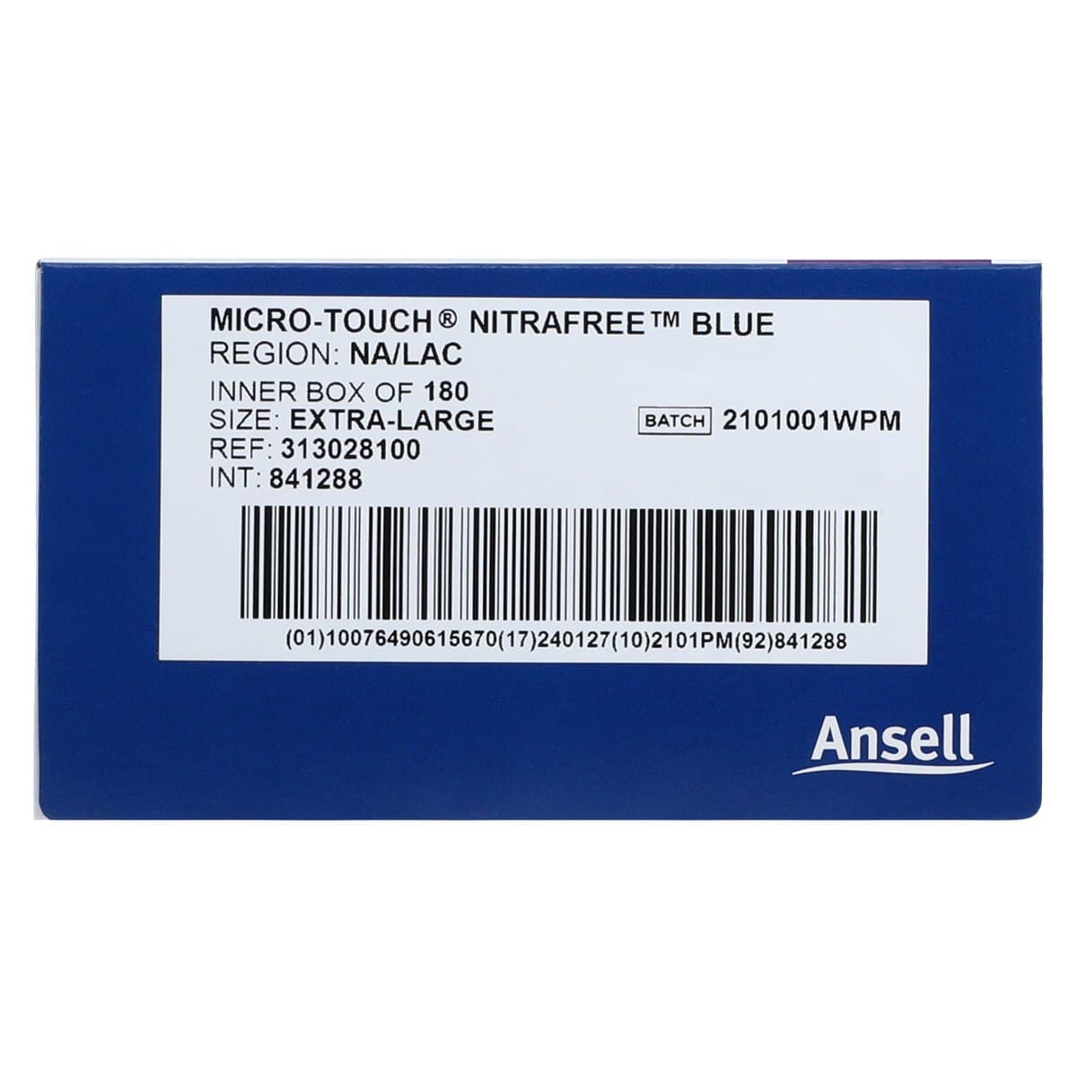 Micro-Touch® Nitrafree™ Nitrile Exam Gloves, XL, Berry Blue, Powder-Free, Non-Sterile, 180/Box, 313028100 thumbnail 6